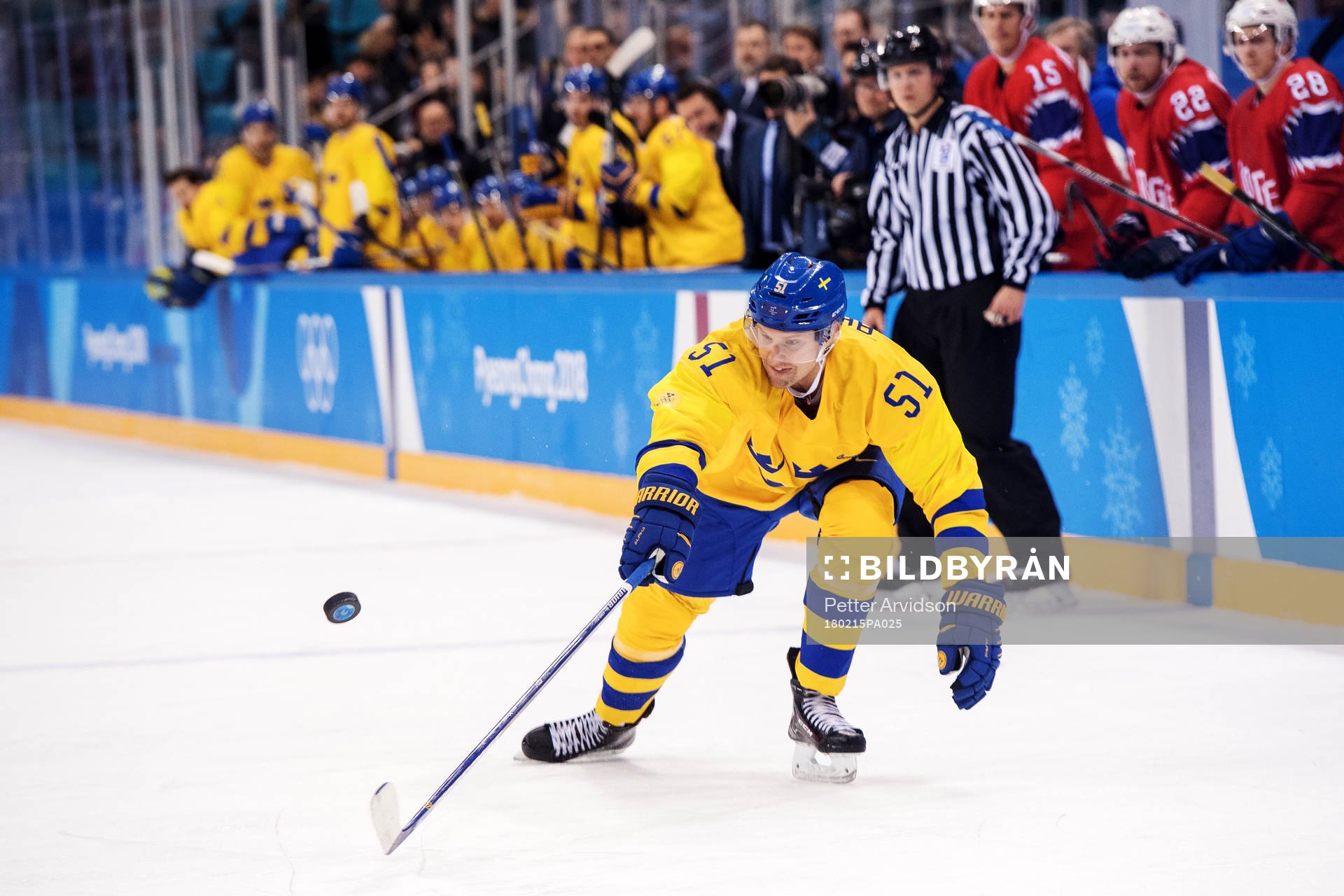 Jonas Ahnelöv of Sweden in the Men's Ice Hockey