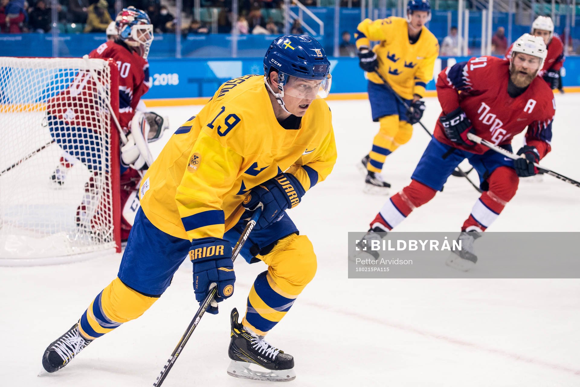 Patrik Zackrisson of Sweden in the Men's Ice Hockey
