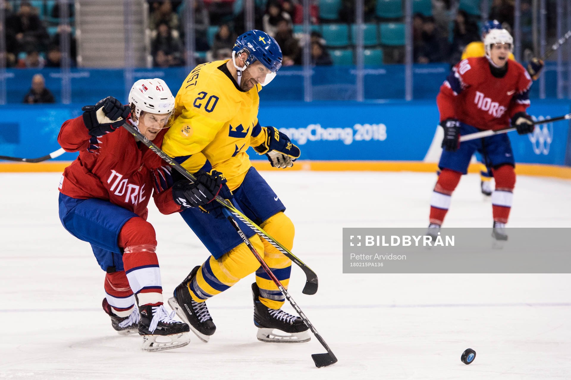 Joel Lundqvist of Sweden and Patrick Thoresen of Norway in