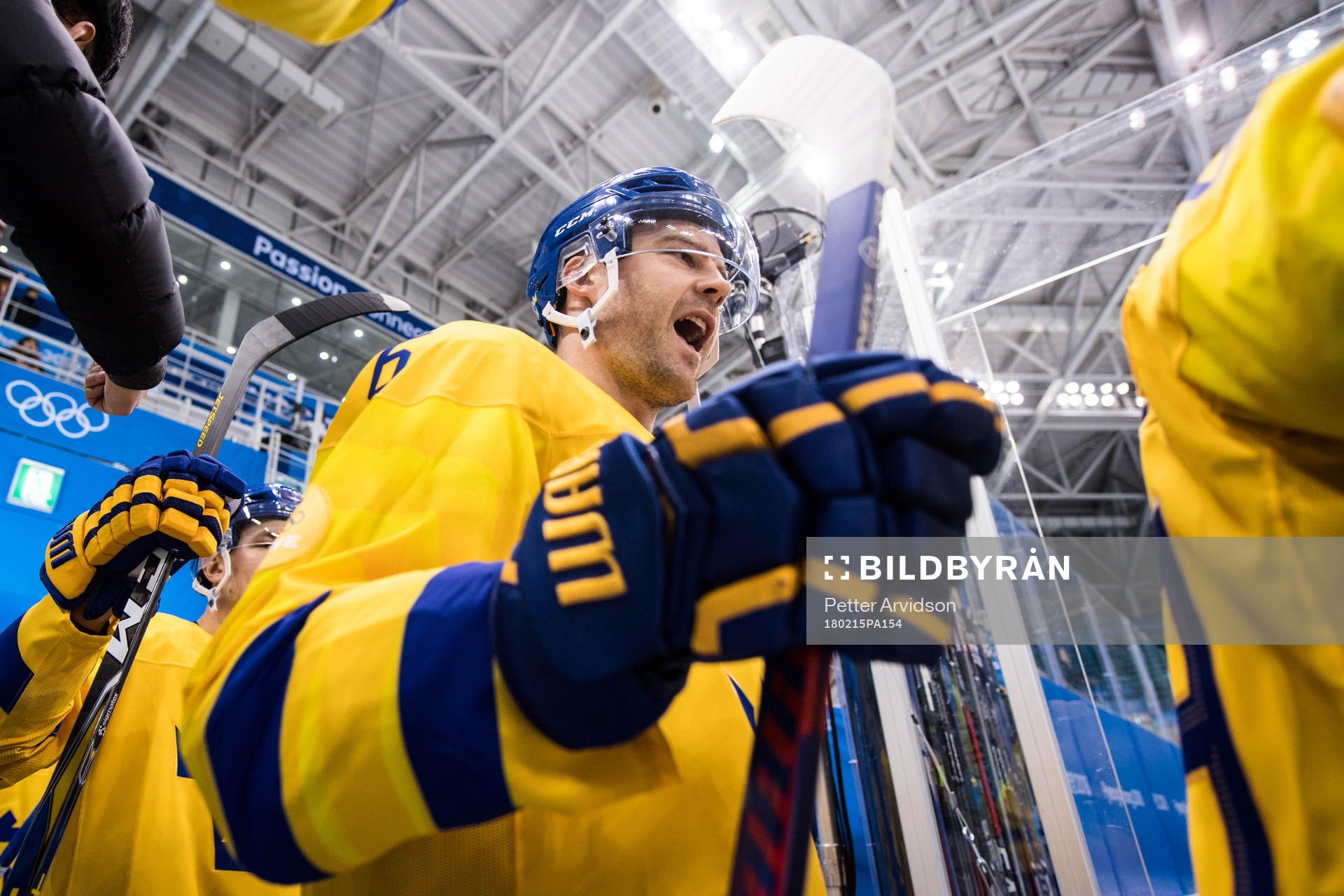 Patrik Hersley of Sweden enters the ice prior the Men's Ice