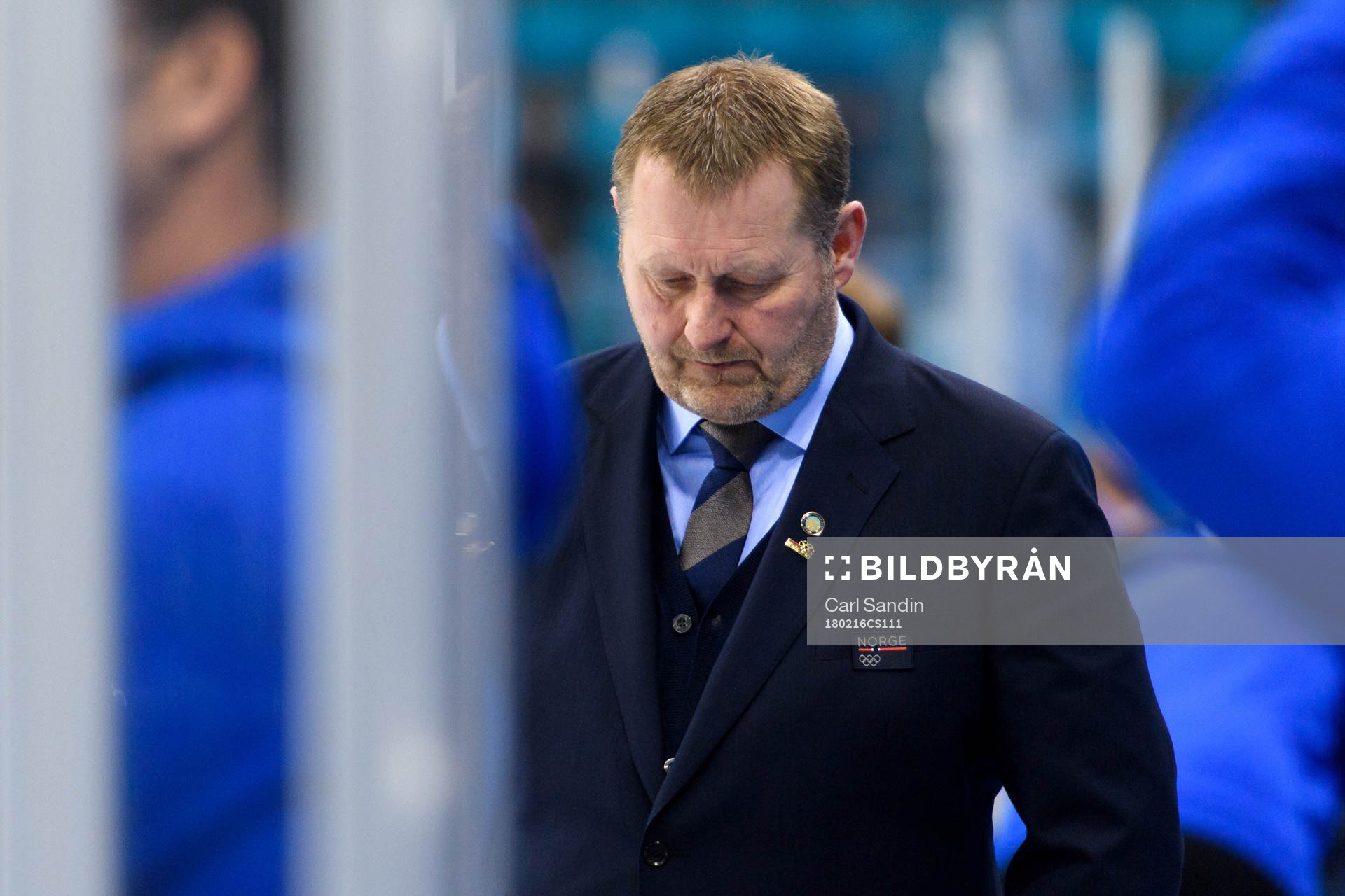Petter Thoresen, head coach of Norway, in the ice hockey
