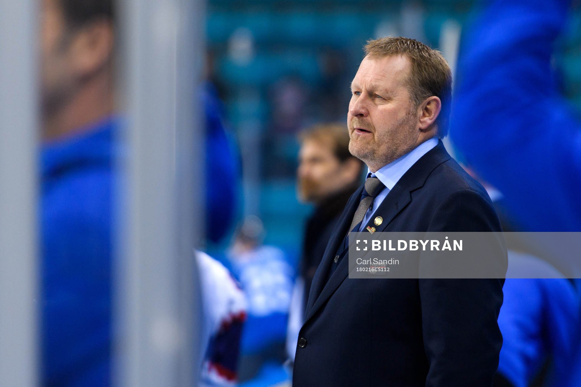 Petter Thoresen, head coach of Norway, in the ice hockey