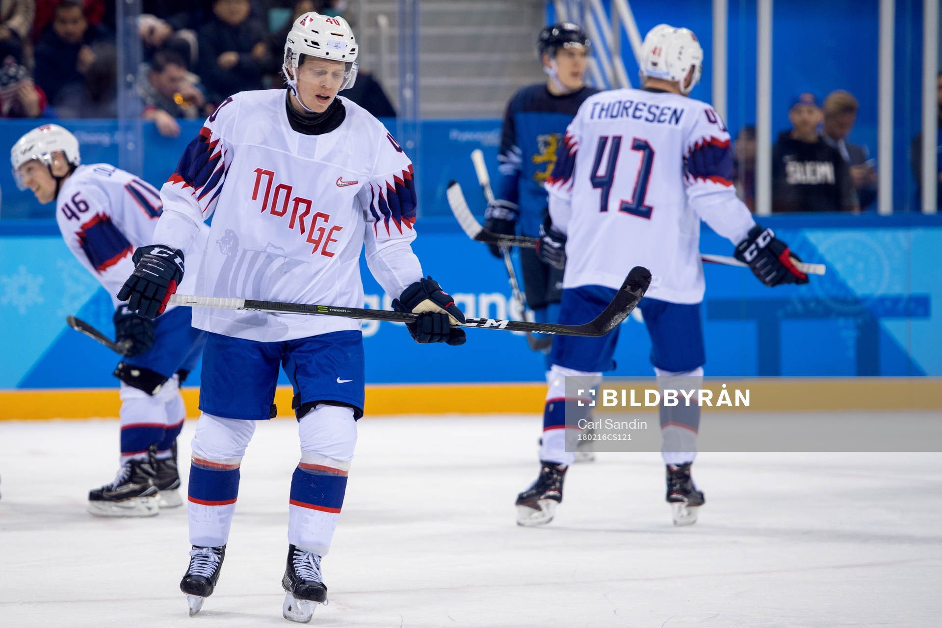 Ken André Olimb of Norway looks dejected