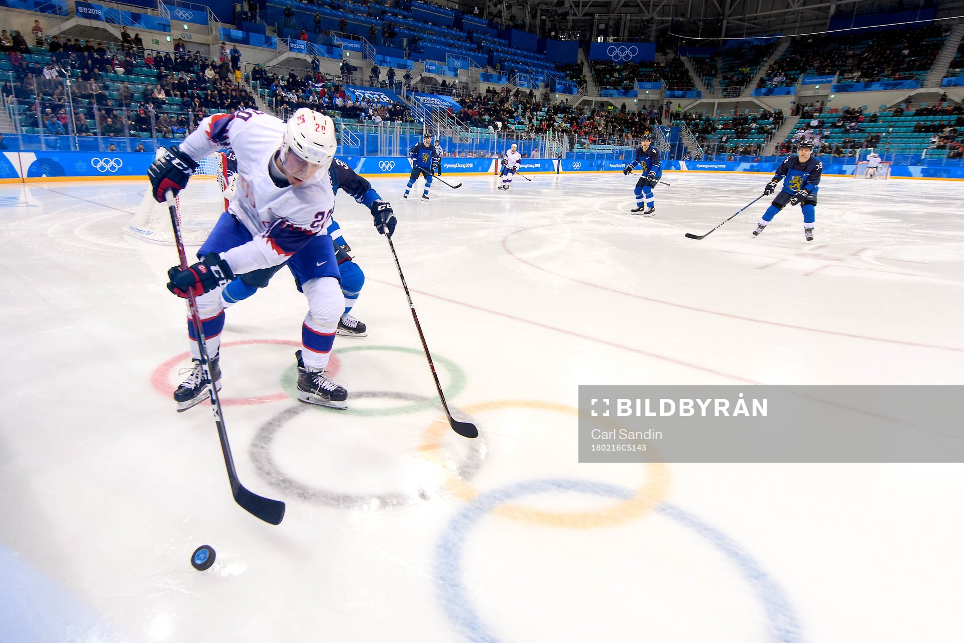 Anders Bastiansen of Norway in the ice hockey game between