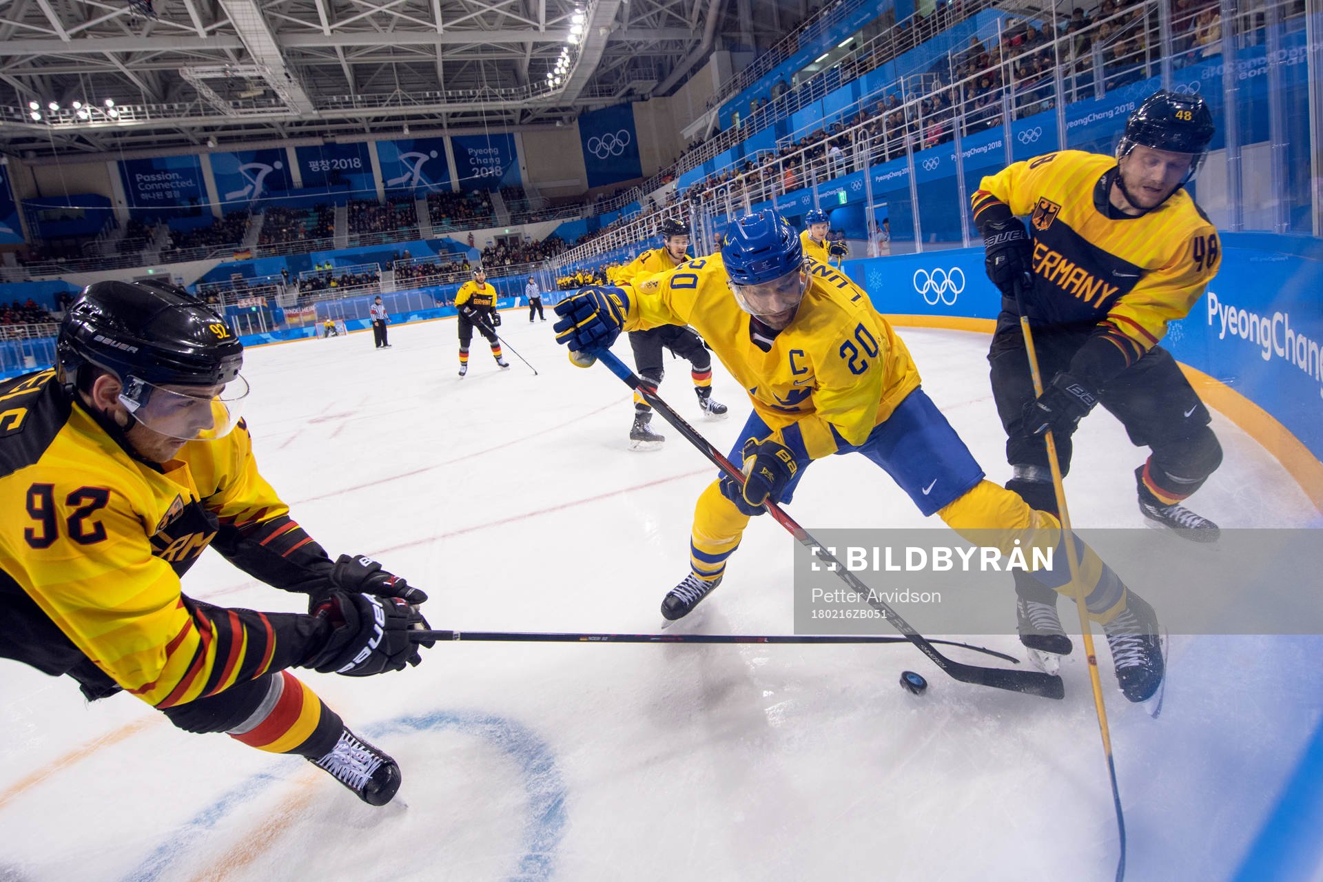 Joel Lundqvist of Sweden and Marcel Noebels of Germany and