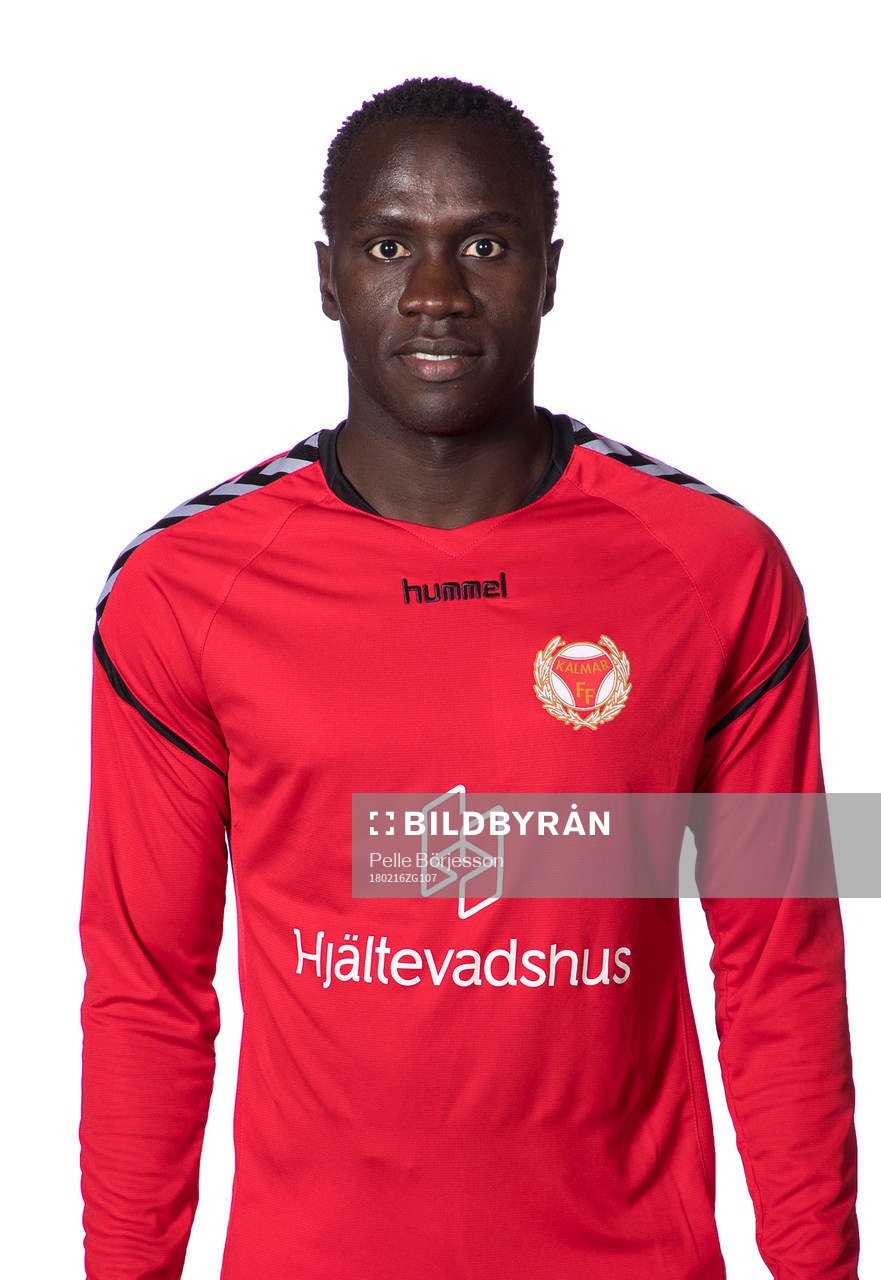 Kalmars Papa Diouf poserar för ett porträtt den 16 februari 2018 i Kalmar.