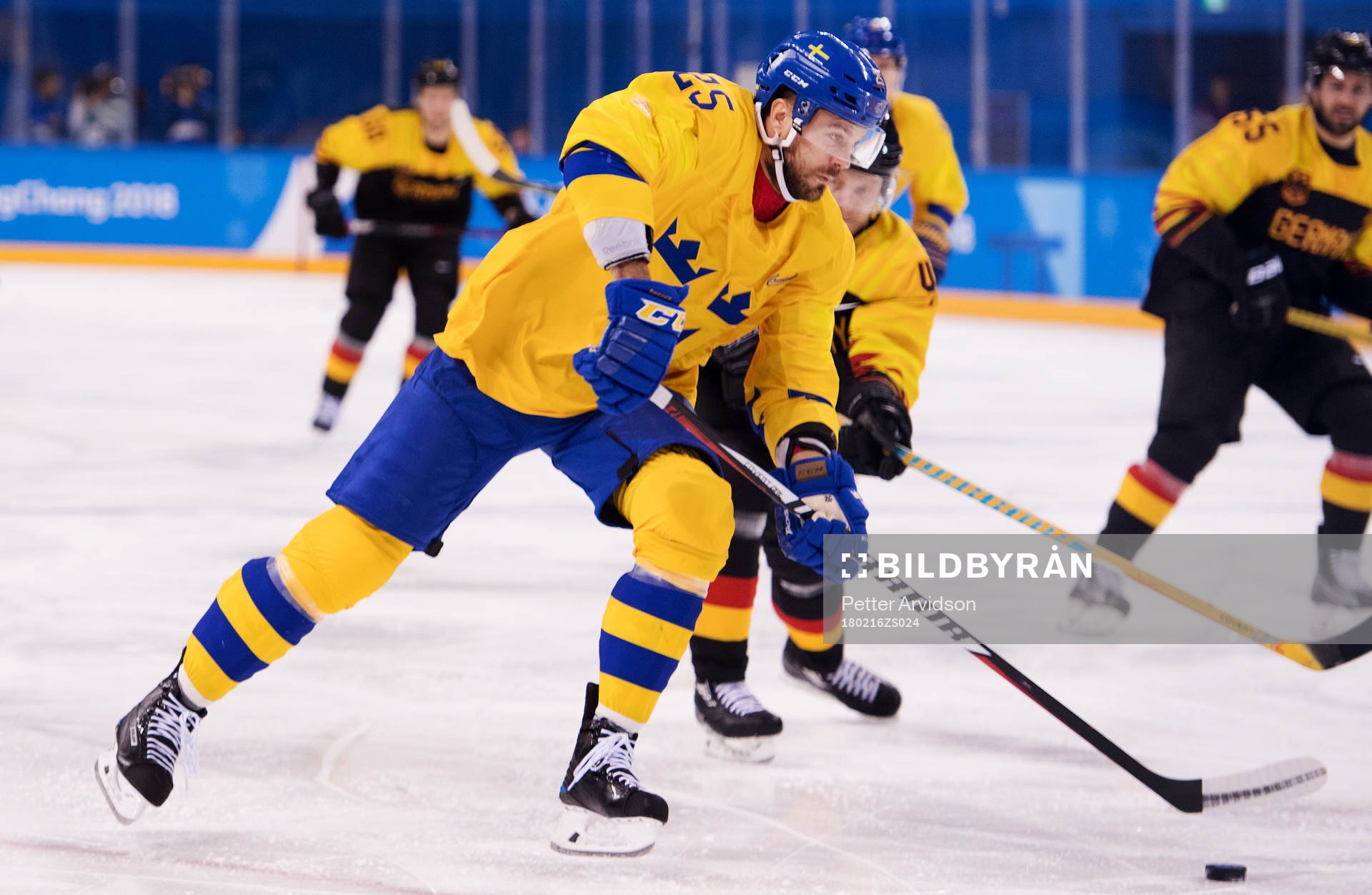 Viktor Stålberg of Sweden scores a goal to 1-0