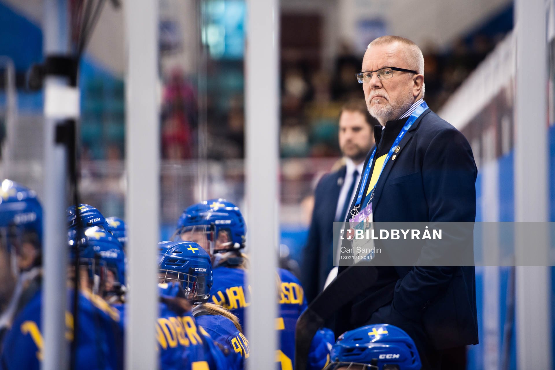 Leif Boork, head coach of Sweden, in the ice hockey