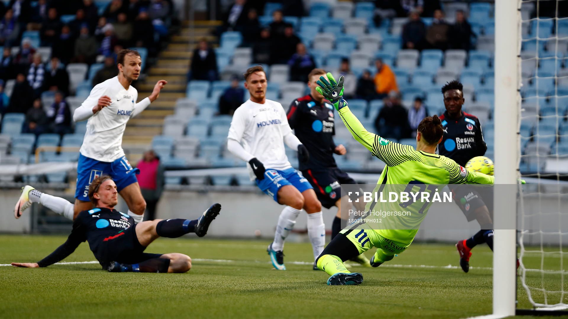 Mål 0-1 av Helsingborgs Carl Johansson förbi Norrköpings