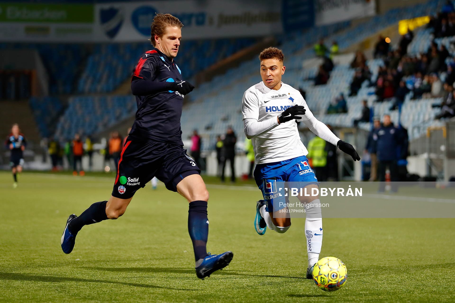 Helsingborgs Fredrik Liverstam och Norrköpings Jordan