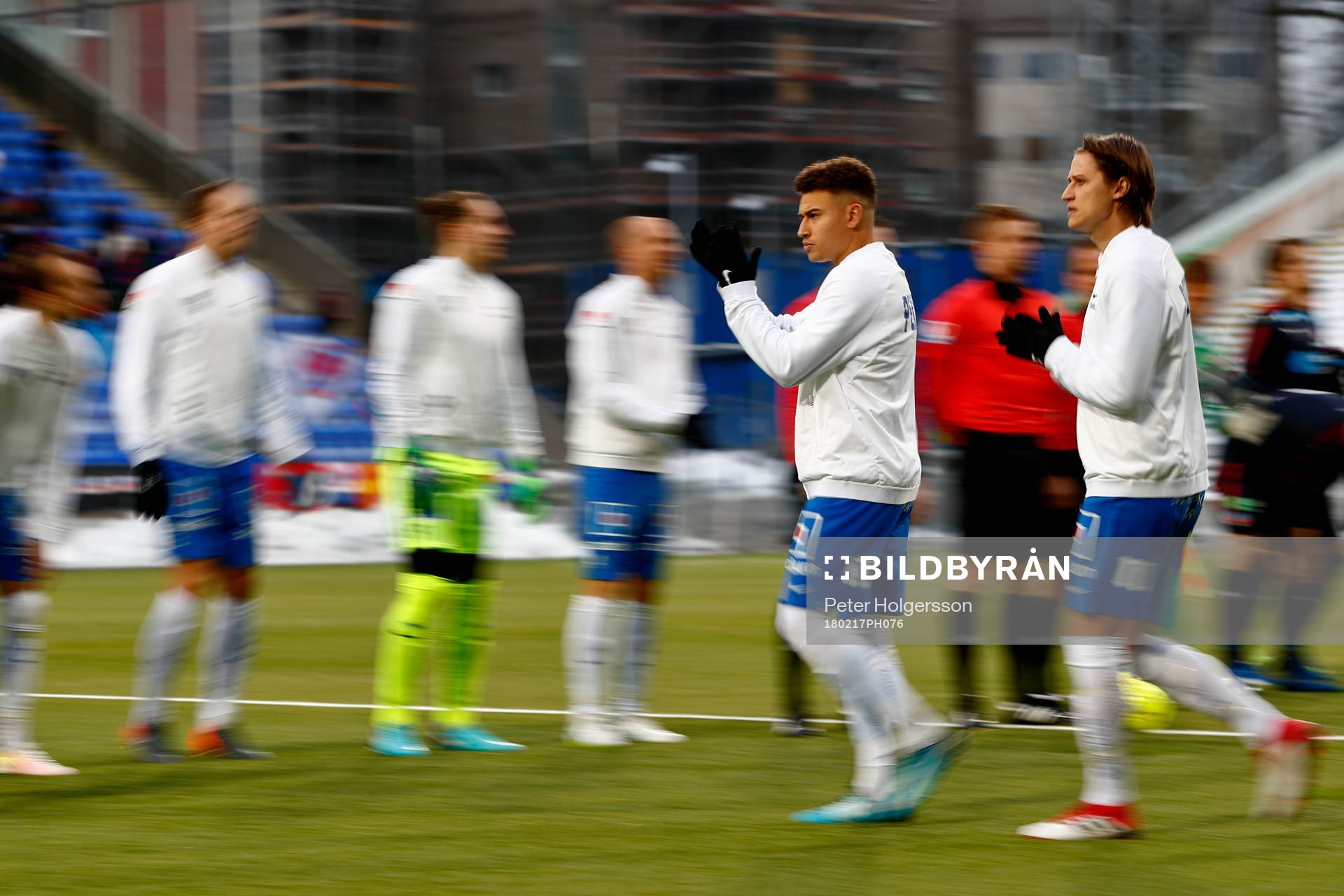 Norrköpings Jordan Larsson och Simon Thern tågar in