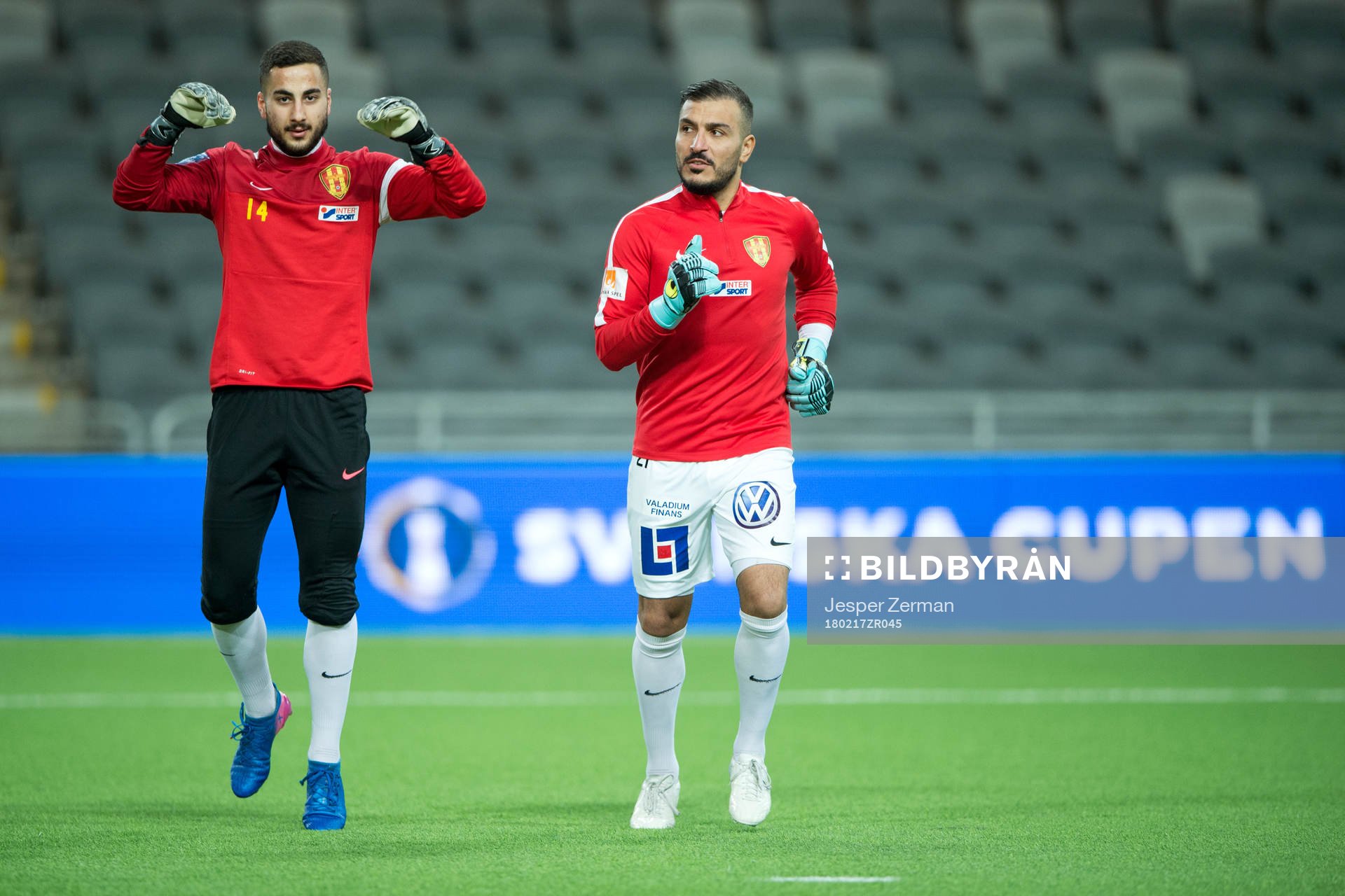 Syrianskas målvakt Abdulmasih Keriakes och målvakt