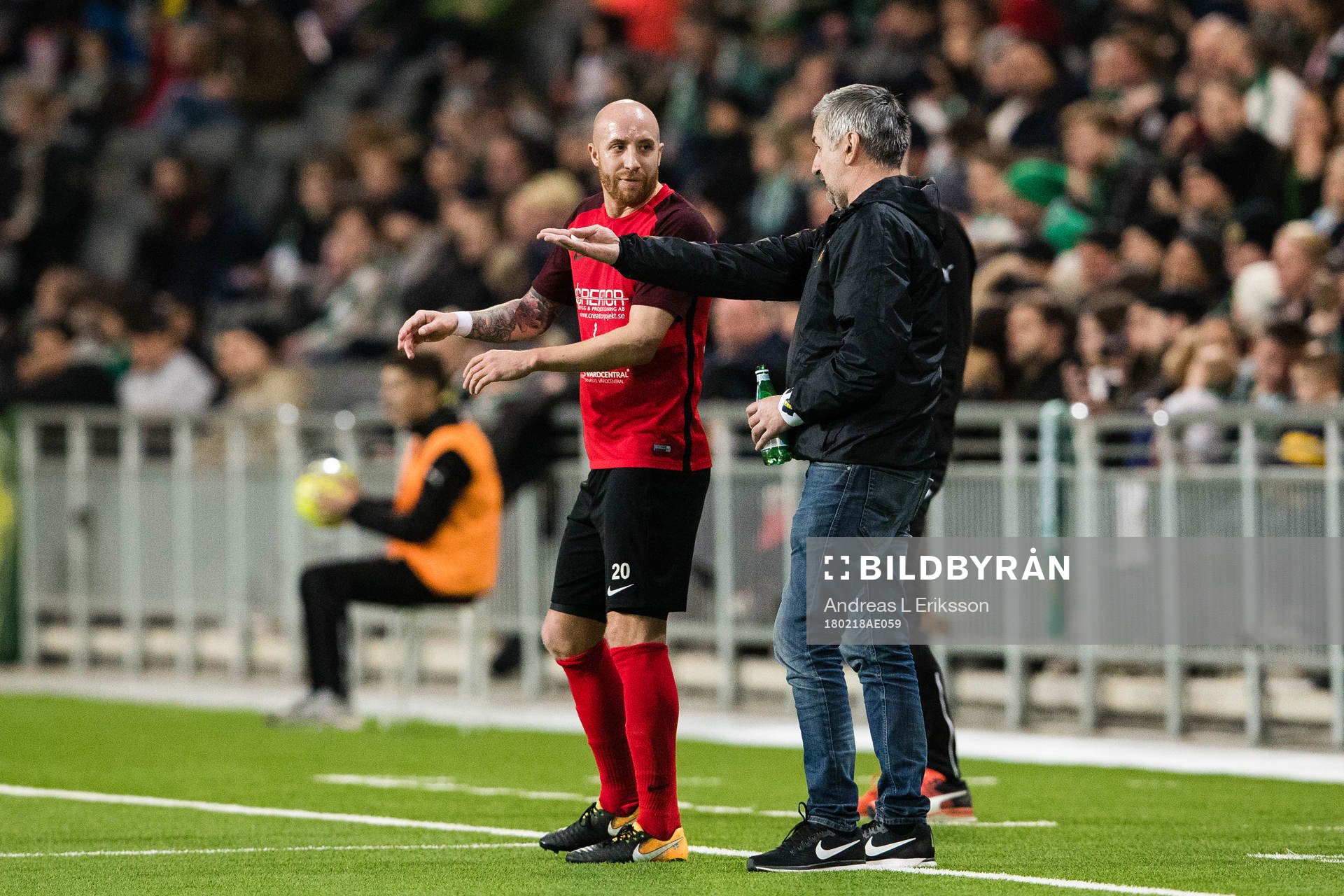 Vasalunds Kenny Pavey och tränare Nebojsa Novakovic