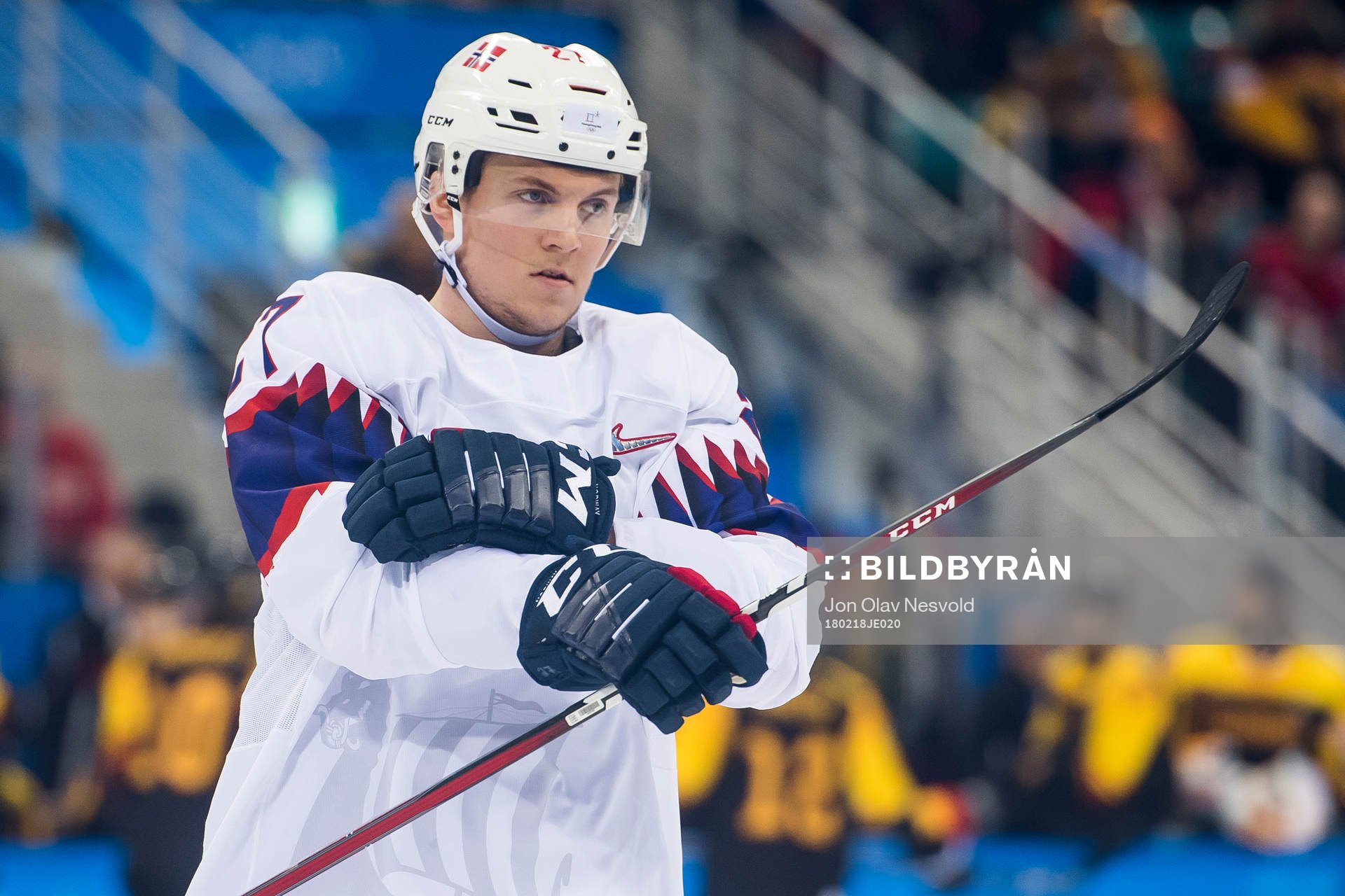 Ludvig Hoff of Norway in the Men's Ice Hockey Preliminary