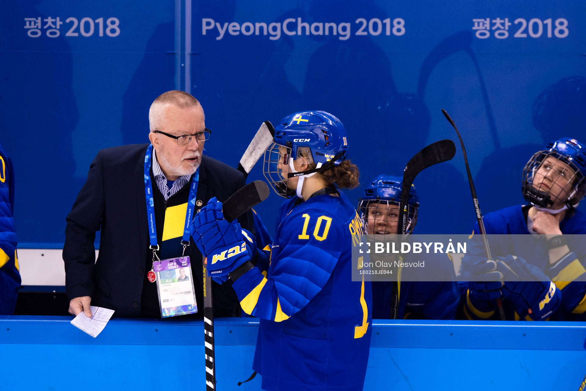 GLeif Boork, head coach and Emilia Ramboldt of Sweden in