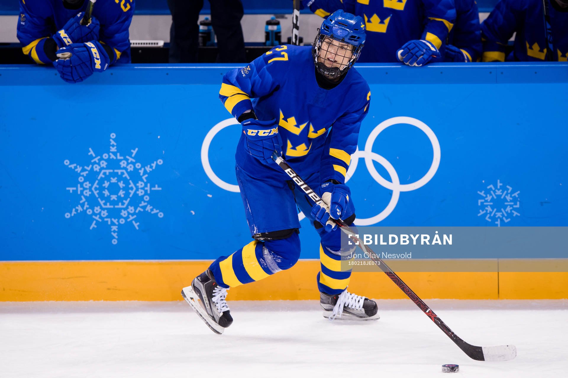 Emma Nordin of Sweden in the Women's Ice Hockey