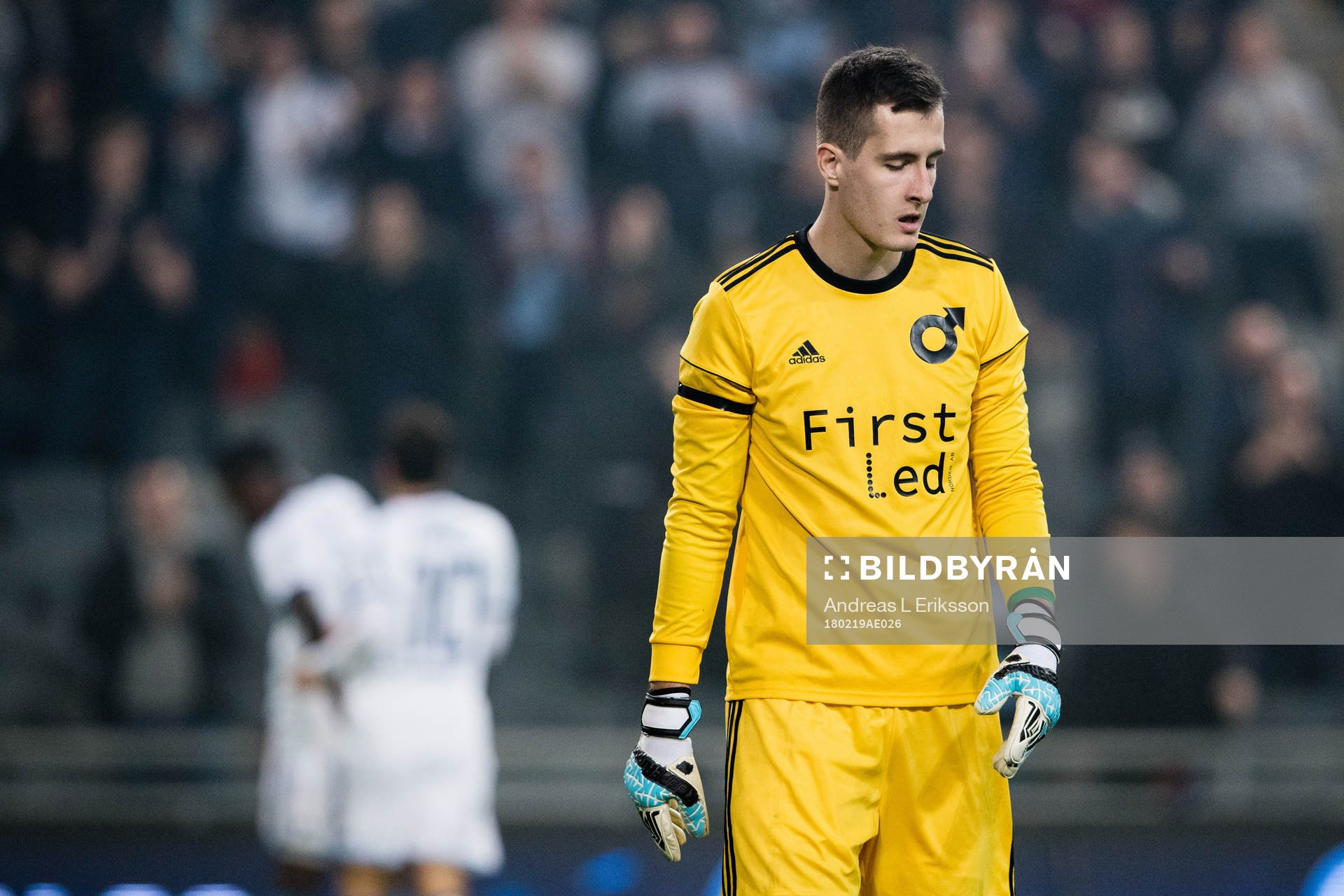 Degerfors målvakt Dario Miskic deppar