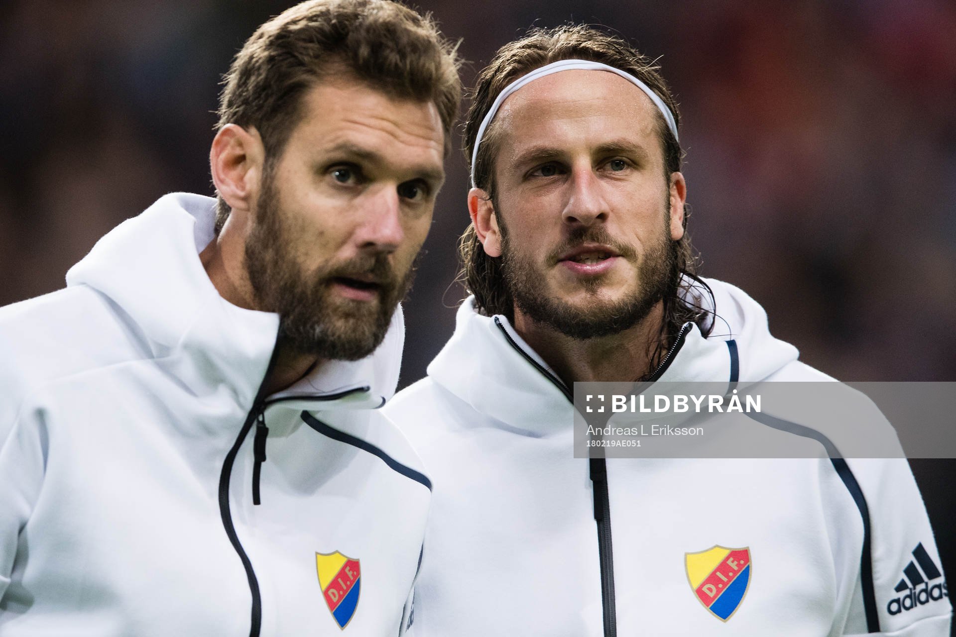 Djurgårdens målvakt Andreas Isaksson och Jonas Olsson