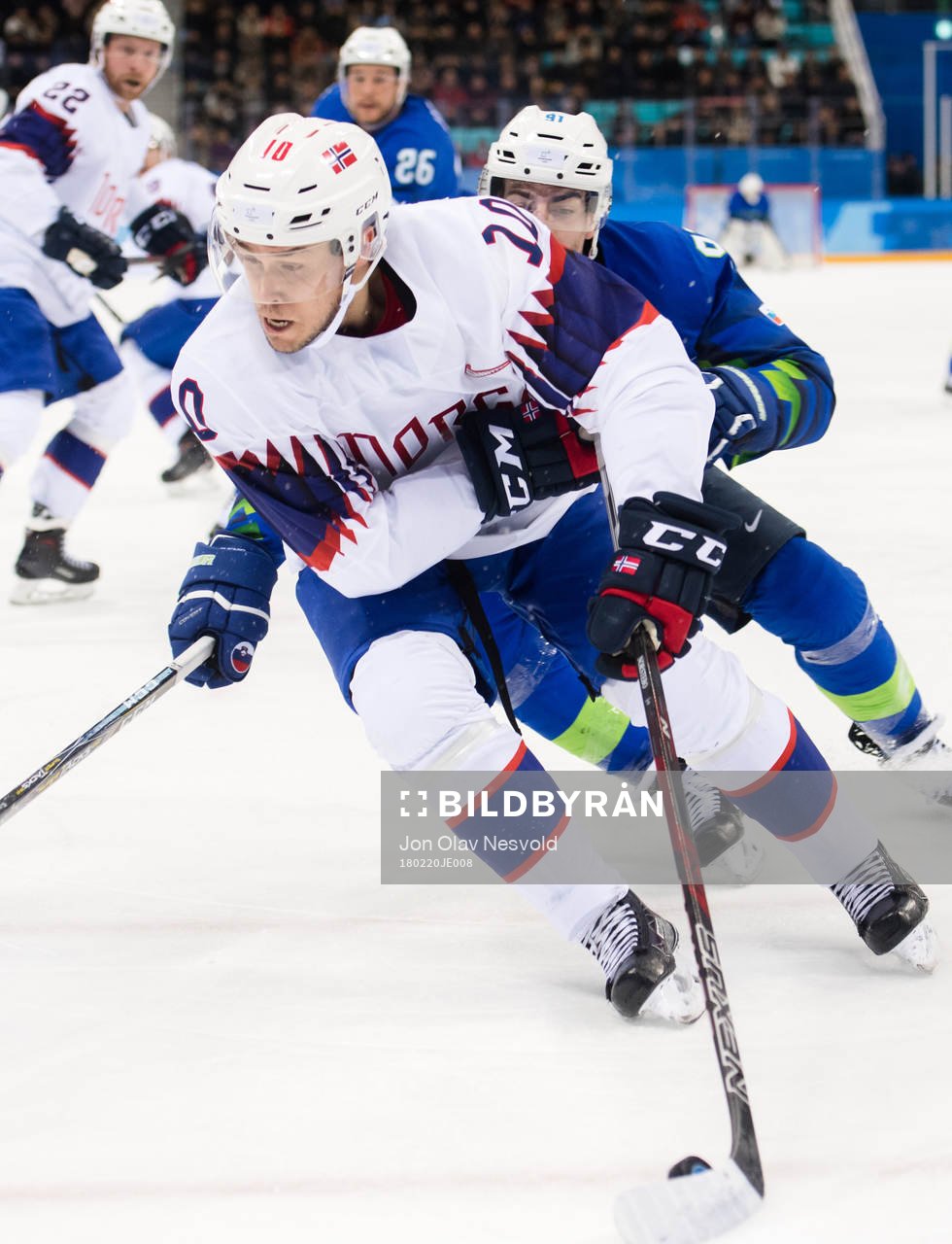 Mattias Nørstebø of Norway in the Men's Ice Hockey