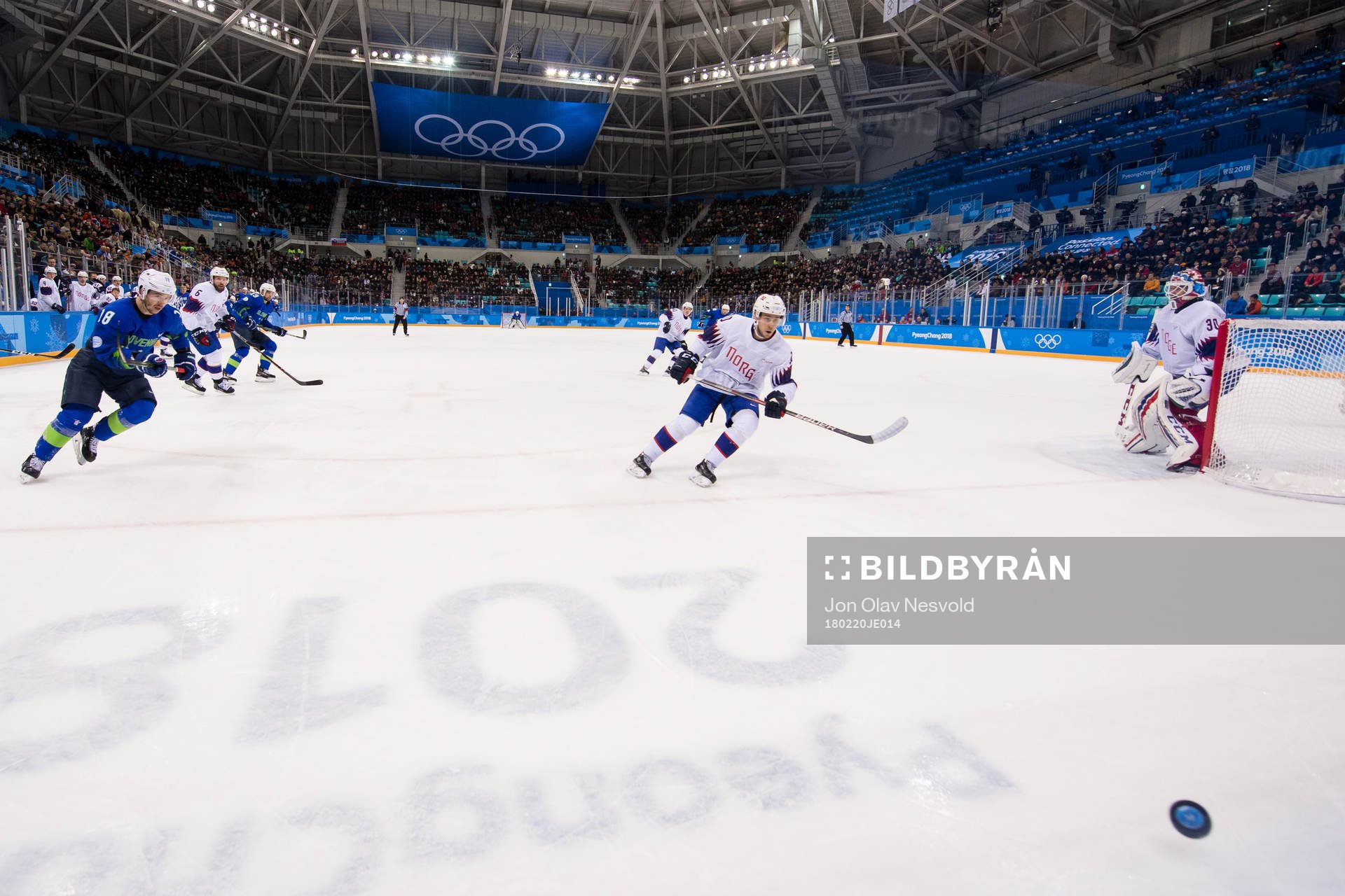 Daniel Sørvik of Norway in the Men's Ice Hockey Playoff