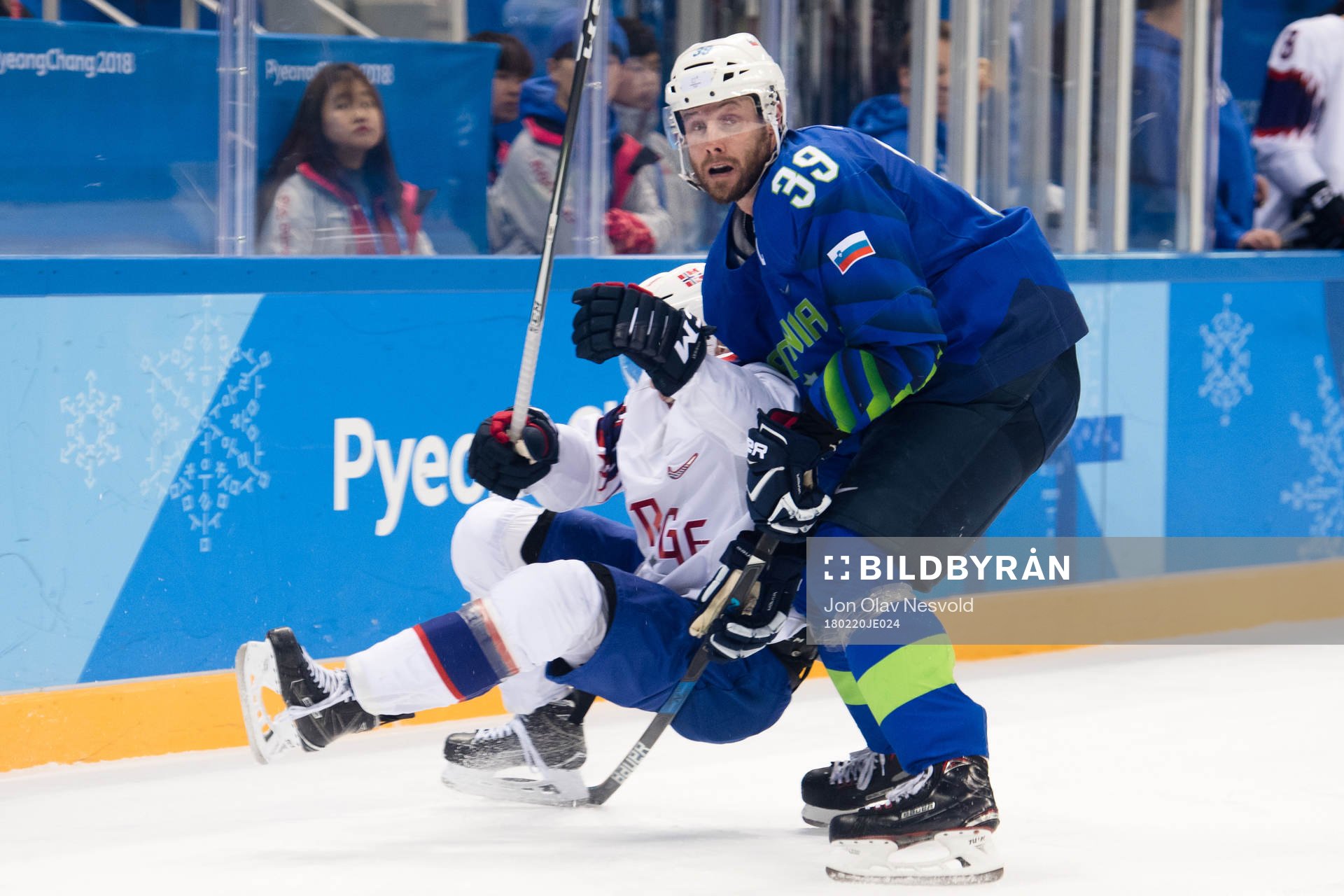 Ken André Olimb of Norway and Jan Mursak of Slovenia in