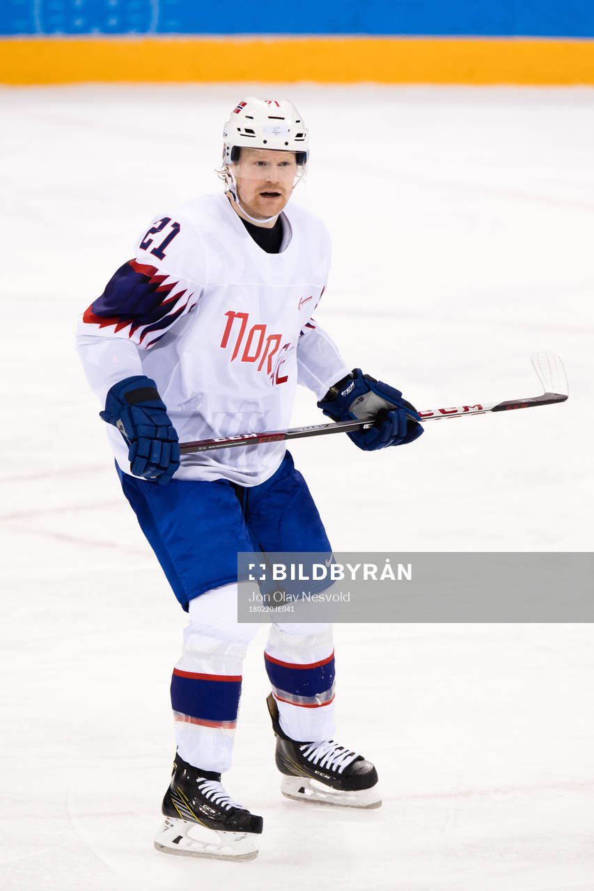 Steffen Thoresen of Norway in the Men's Ice Hockey Playoff