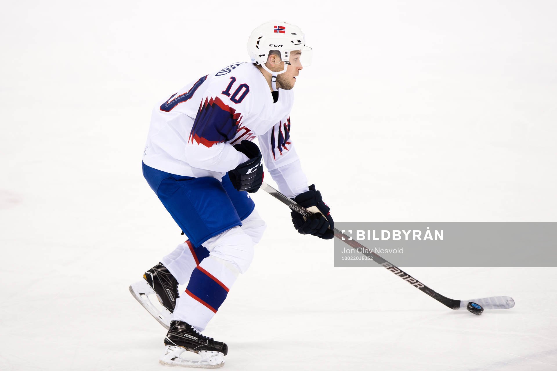 Mattias Nørstebø of Norway in the Men's Ice Hockey