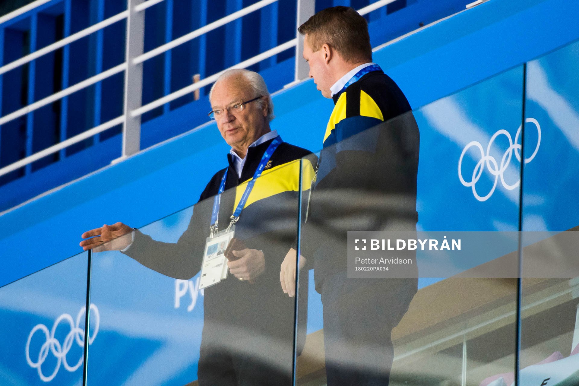 H.M Carl XVI Gustaf, King of Sweden, at the stands