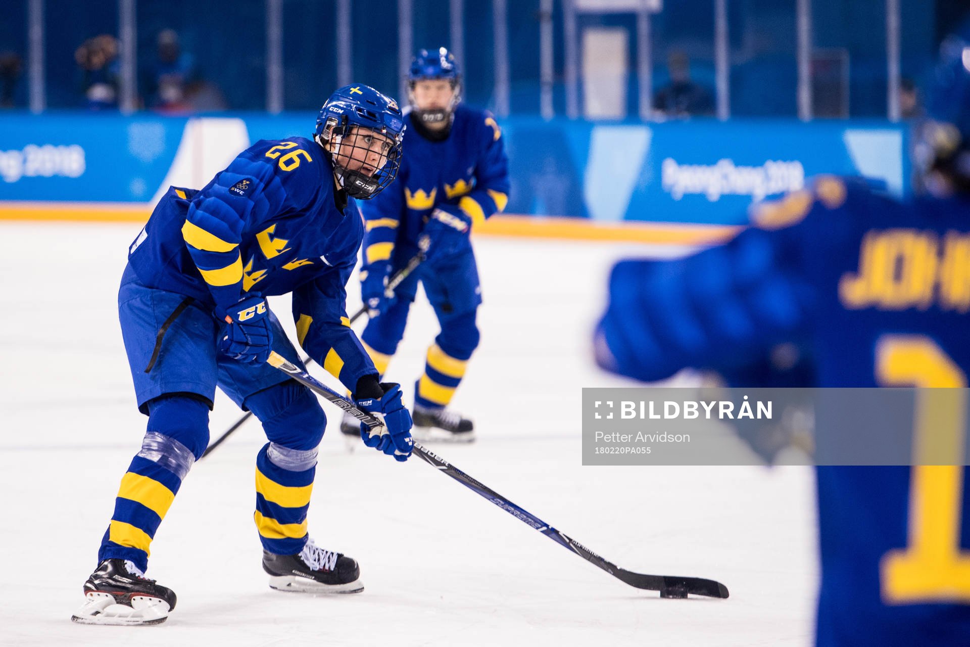 Hanna Olsson of Sweden in the Women's Ice Hockey