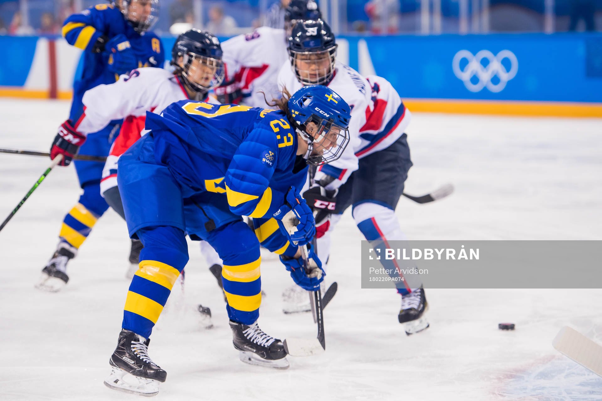 Rebecca Stenberg of Sweden in the Women's Ice Hockey