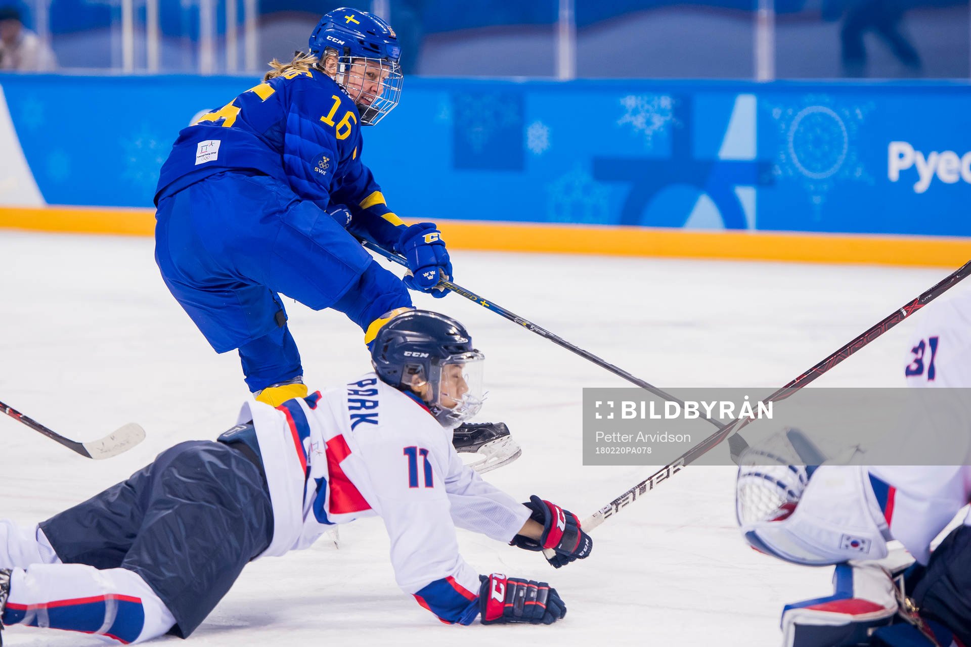 Pernilla Winberg of Sweden in the Women's Ice Hockey