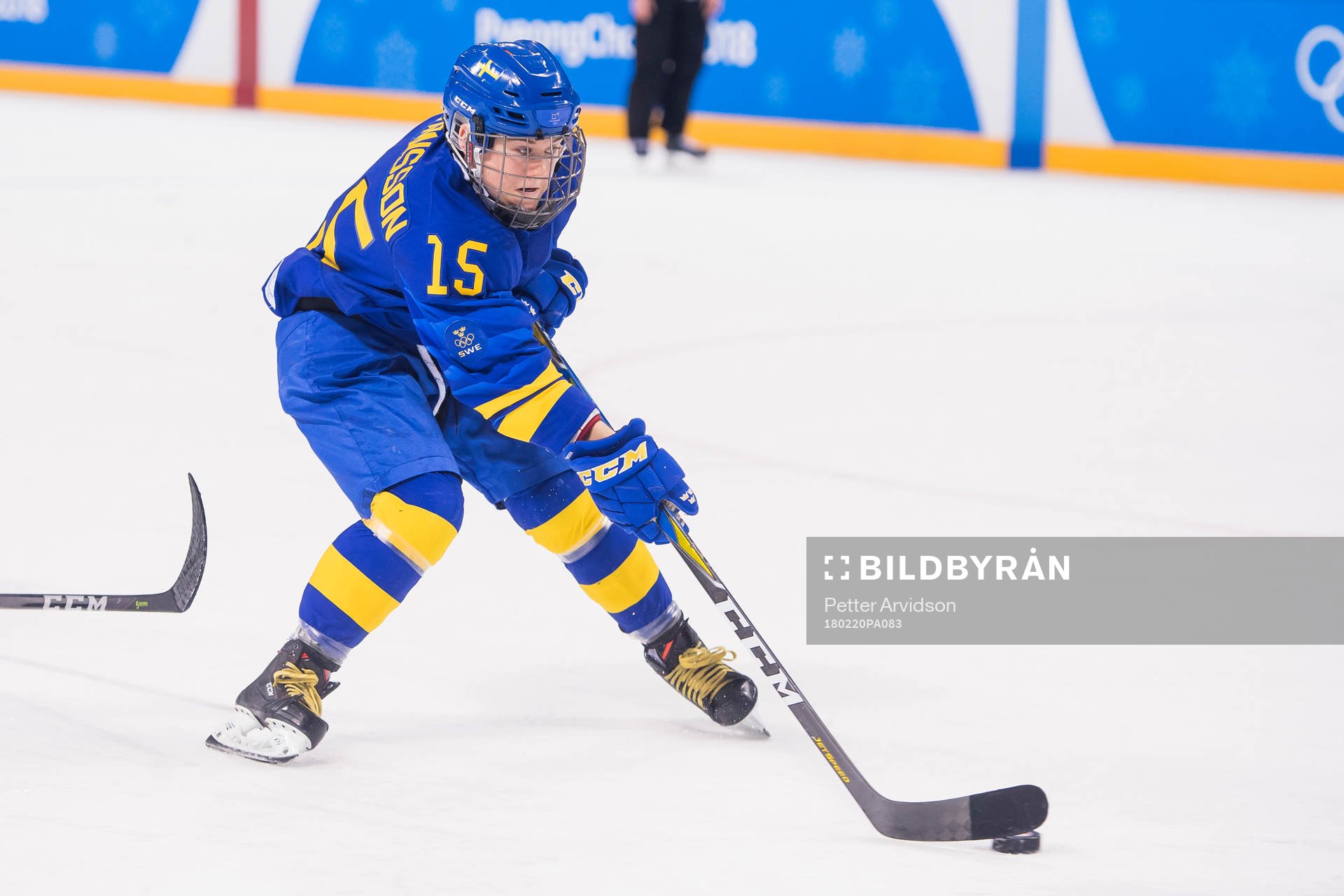 Lisa Johansson of Sweden scores 6-1 in the Women's Ice
