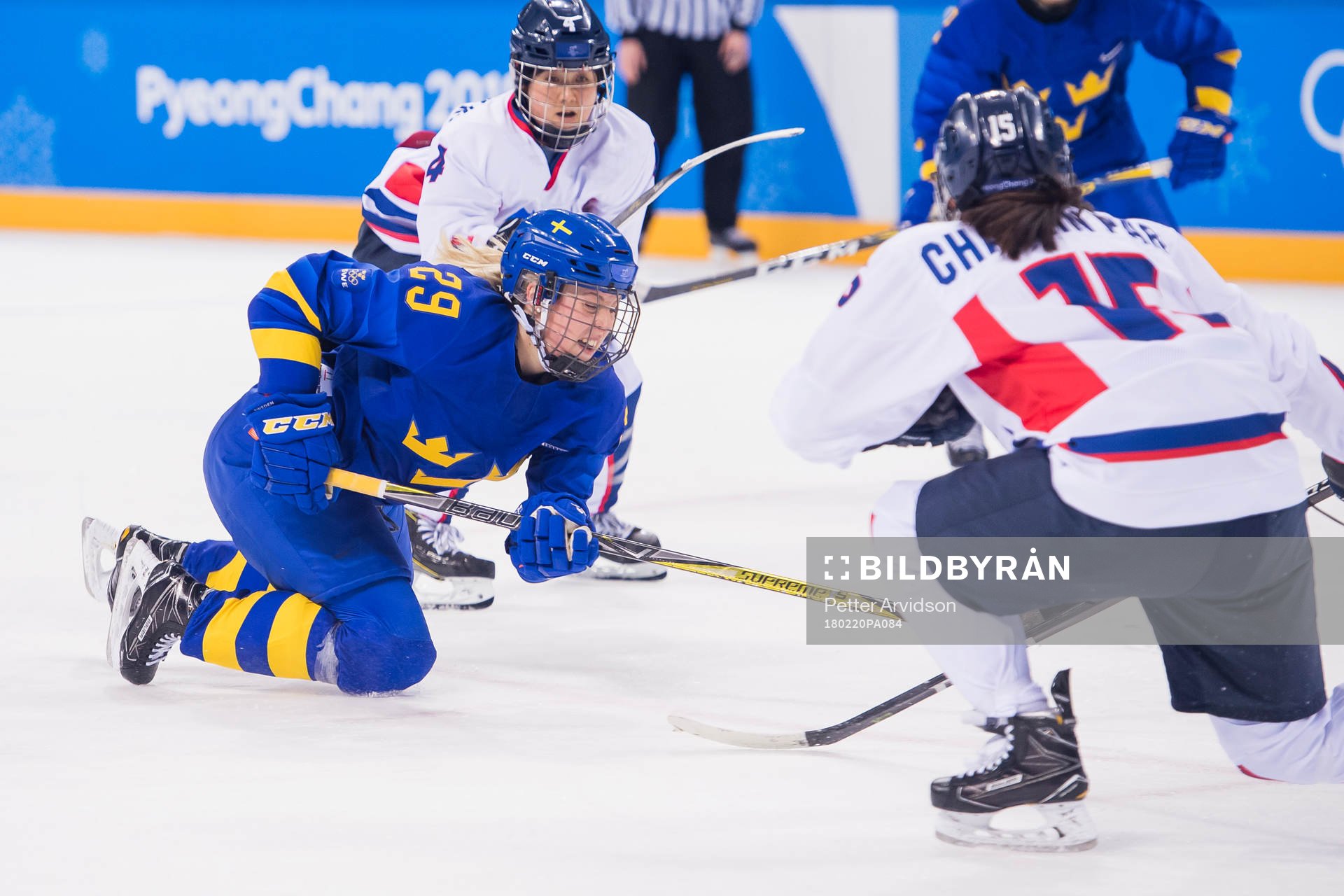 Olivia Carlsson of Sweden in the Women's Ice Hockey