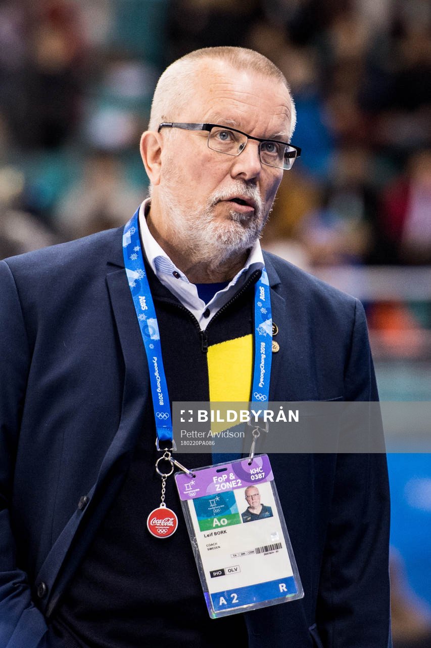 Leif Boork, head coach of Sweden in the Women's Ice Hockey