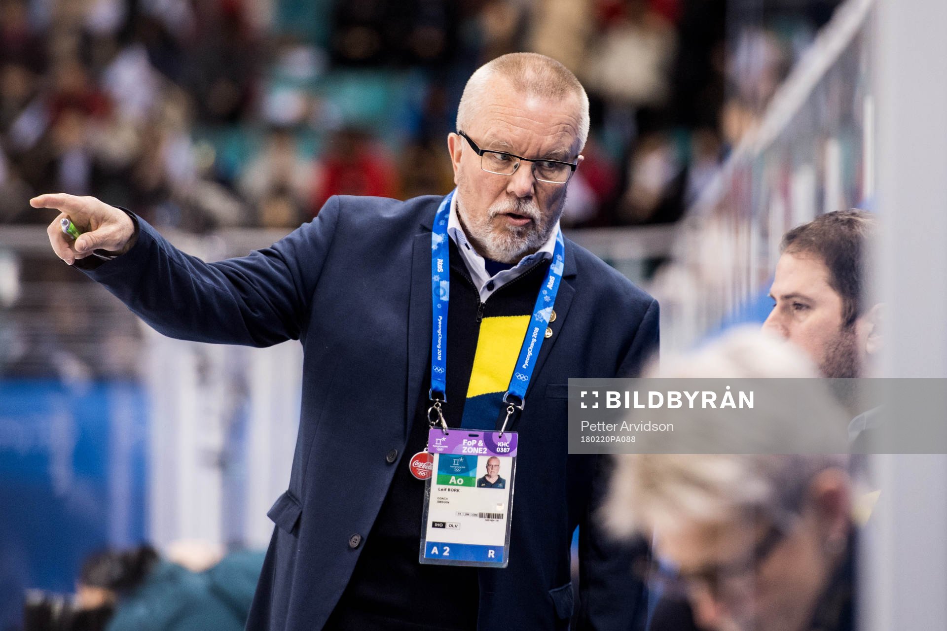 Leif Boork, head coach of Sweden in the Women's Ice Hockey