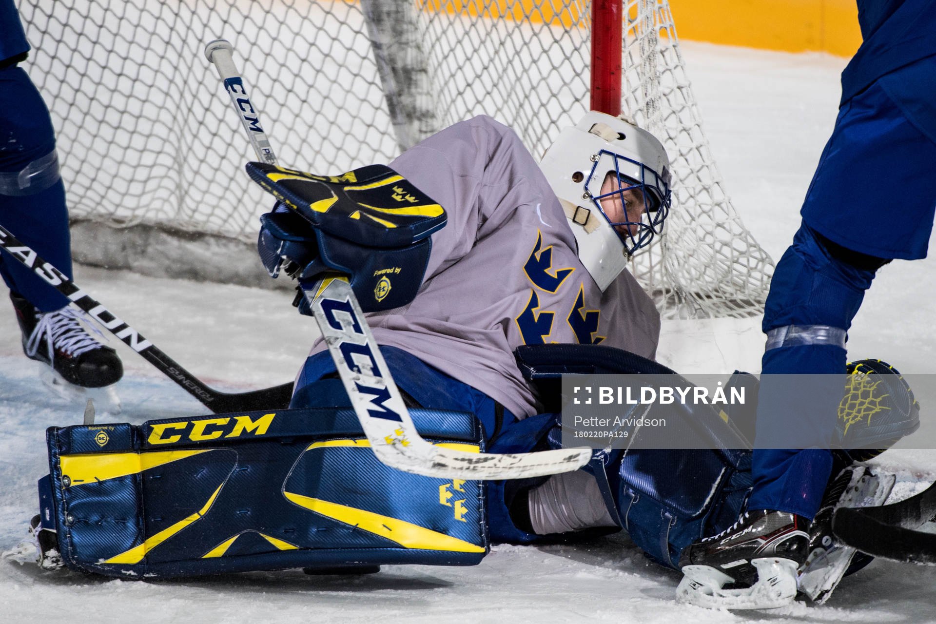 Goaltender Jhonas Enroth of Sweden