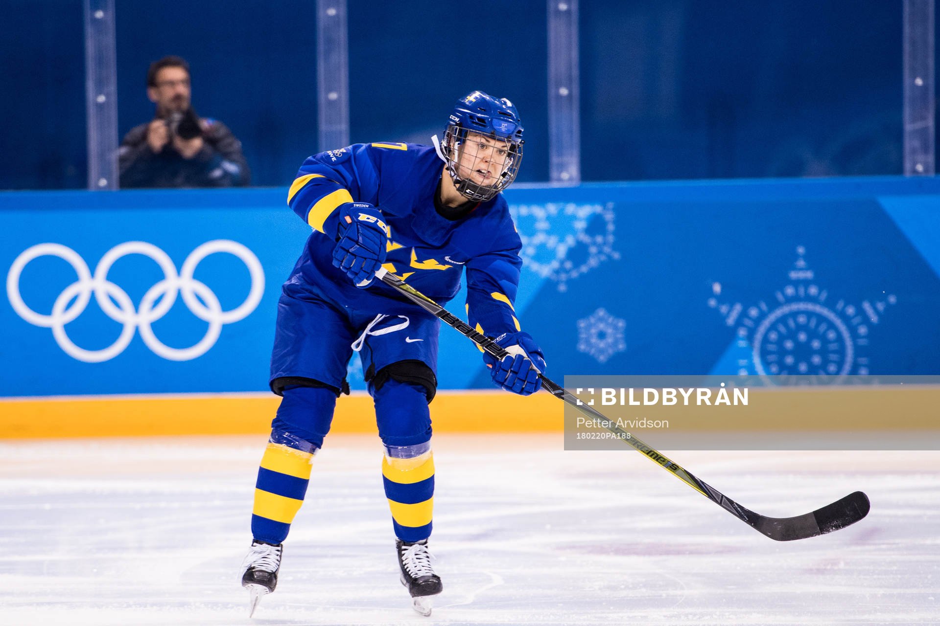 Johanna Olofsson of Sweden in the Women's Ice Hockey