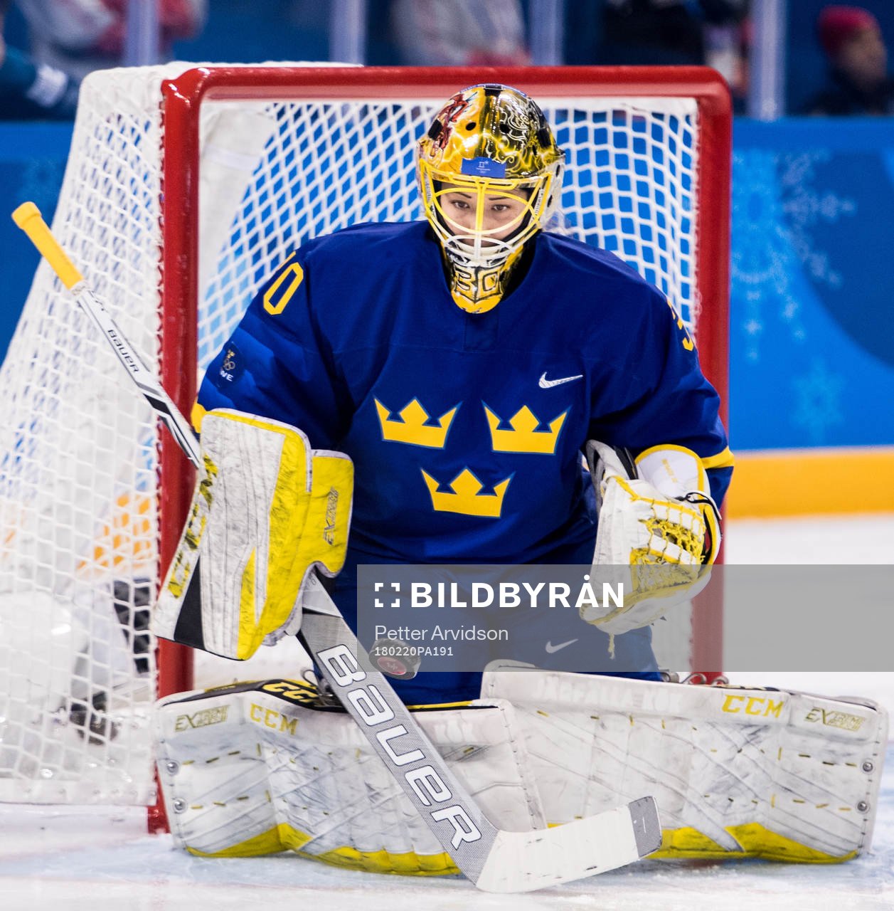 Goaltender Minatsu Murase of Sweden in the Women's Ice