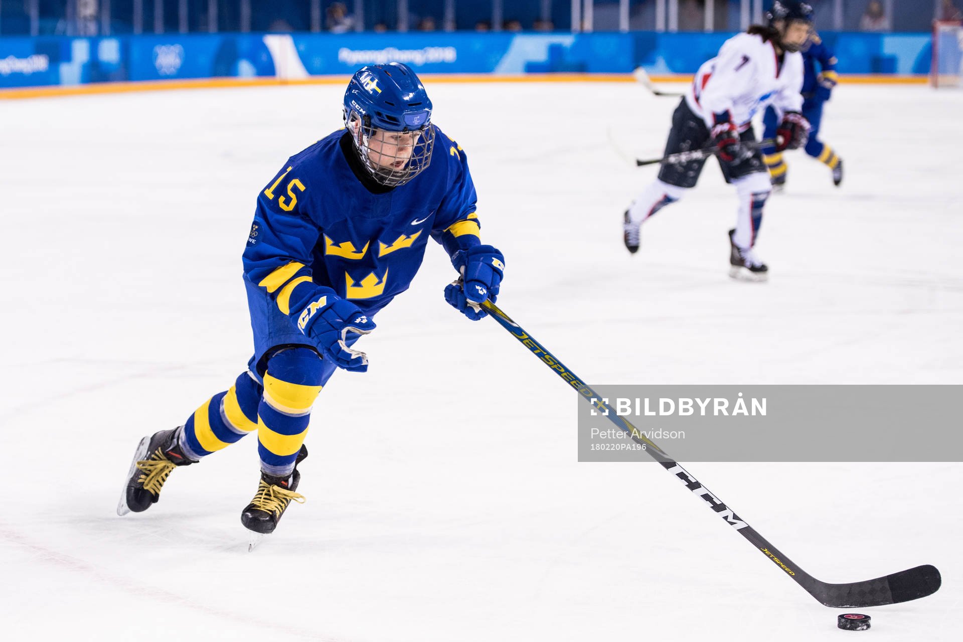 Lisa Johansson of Sweden in the Women's Ice Hockey