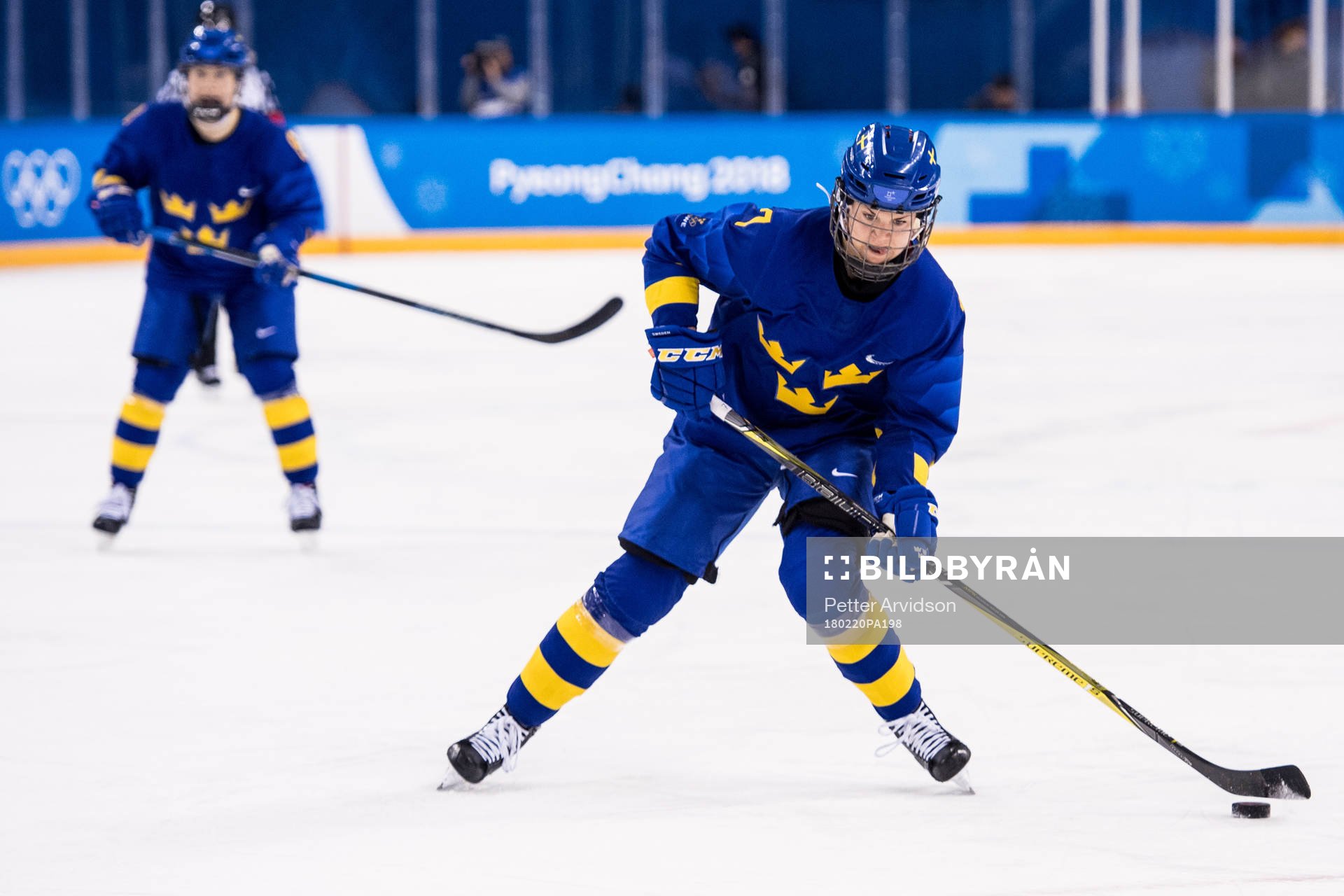 Johanna Olofsson of Sweden in the Women's Ice Hockey