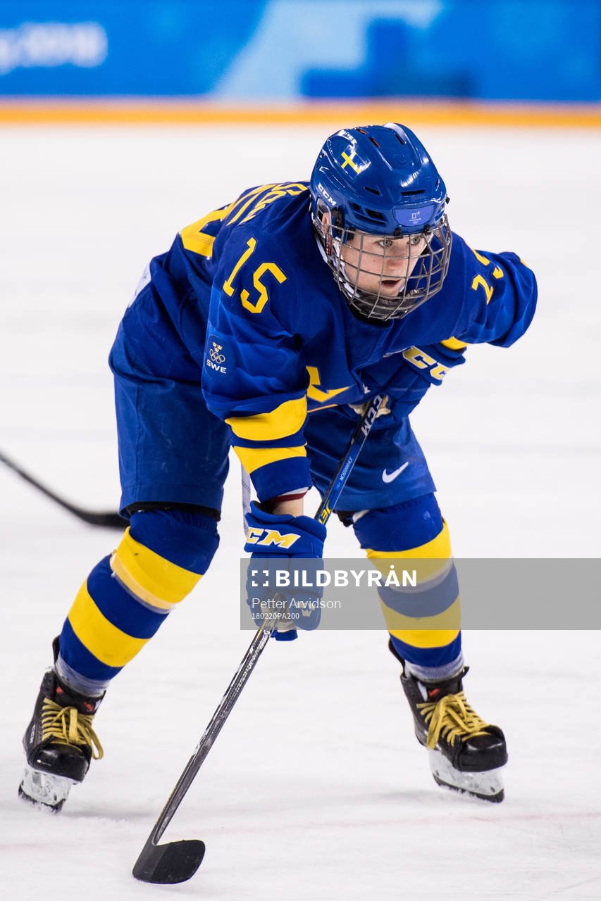 Lisa Johansson of Sweden in the Women's Ice Hockey
