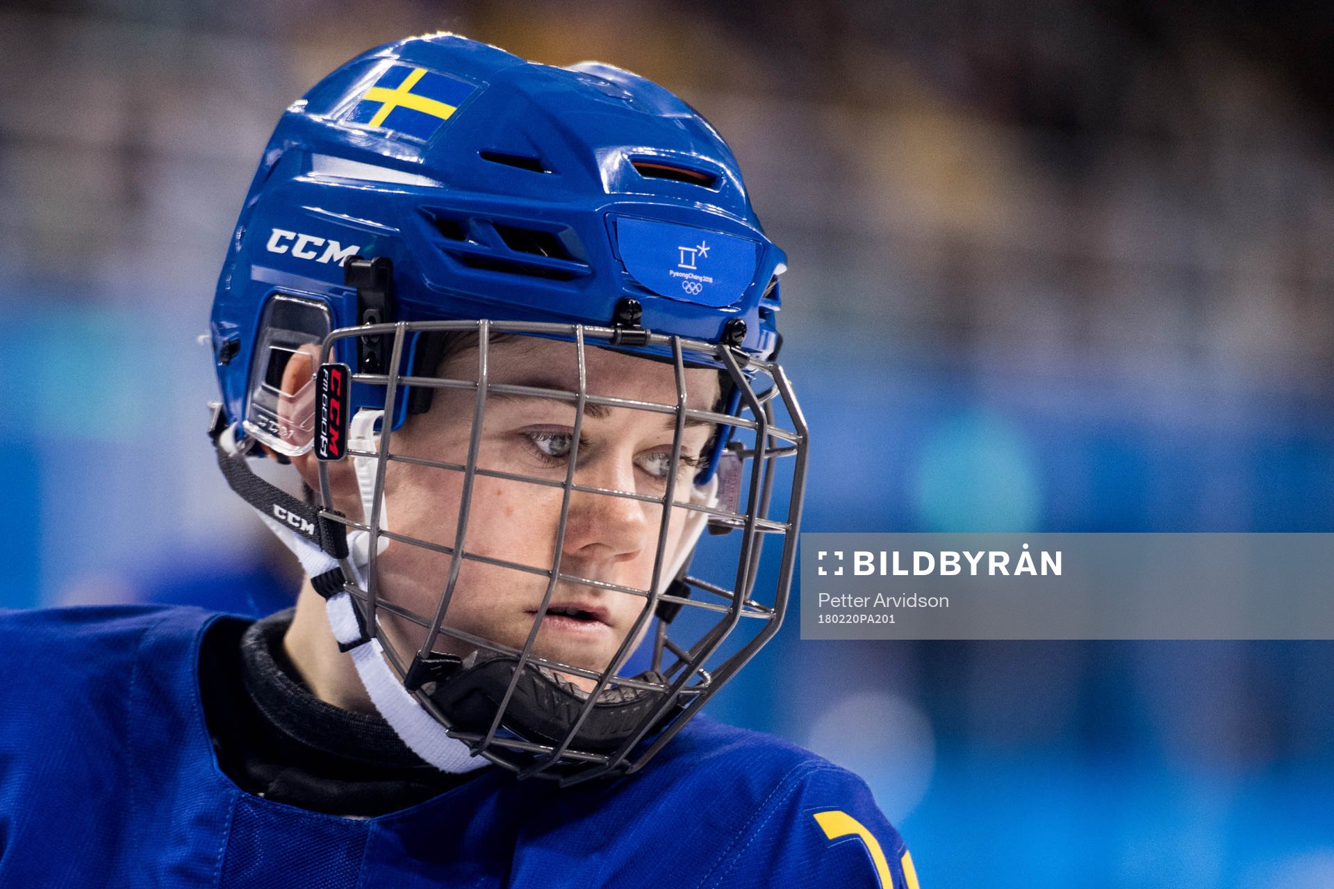 Lisa Johansson of Sweden in the Women's Ice Hockey