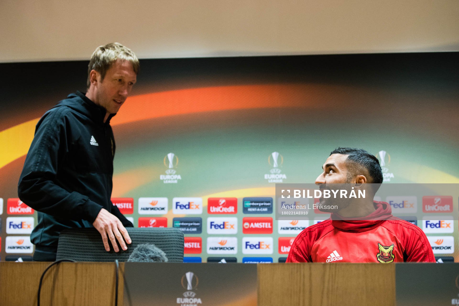 Östersunds tränare Graham Potter och Saman Ghoddos