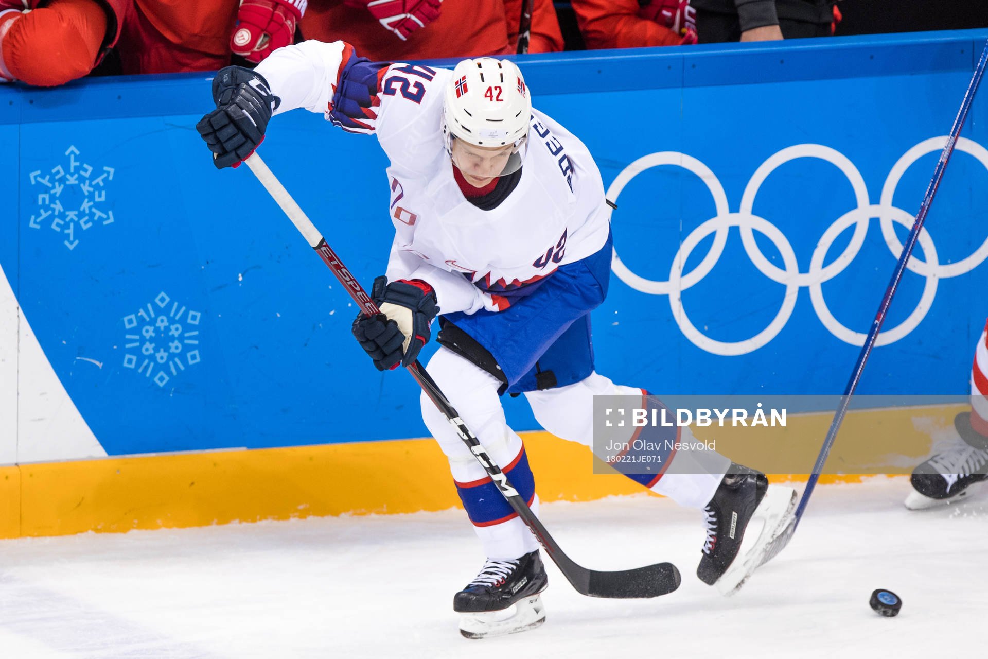 Henrik Ødegaard of Norway in the Men's Ice Hockey