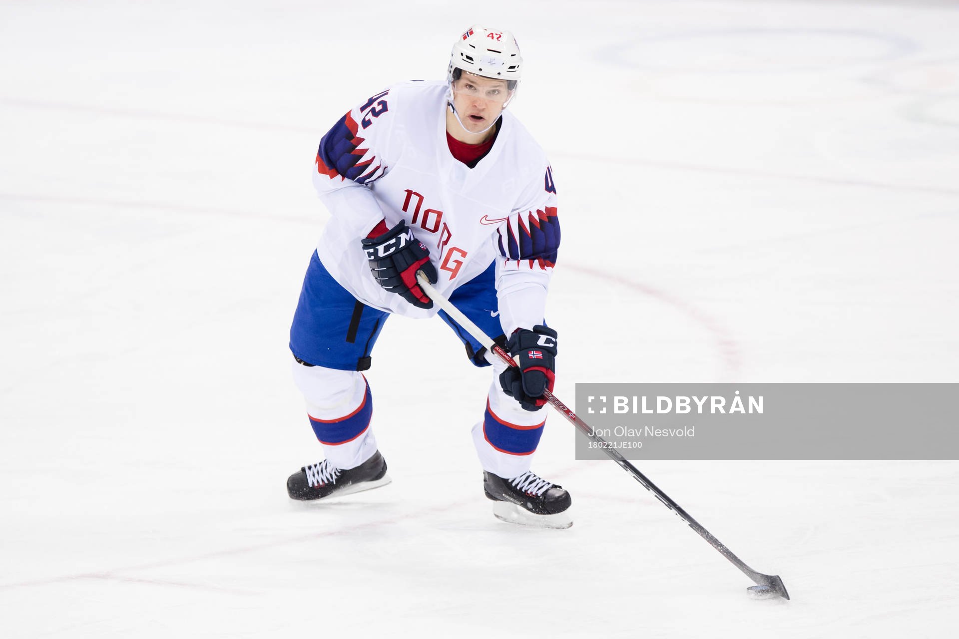 Henrik Ødegaard of Norway in the Men's Ice Hockey
