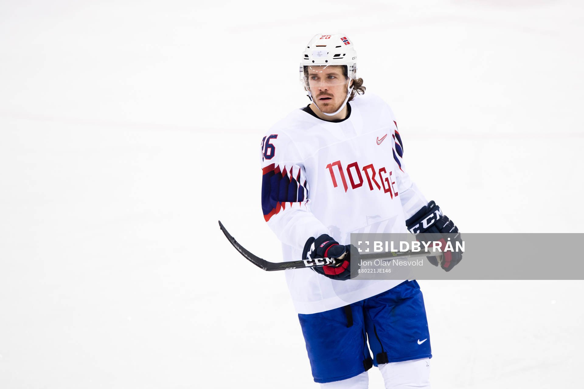 Kristian Forsberg of Norway in the Men's Ice Hockey