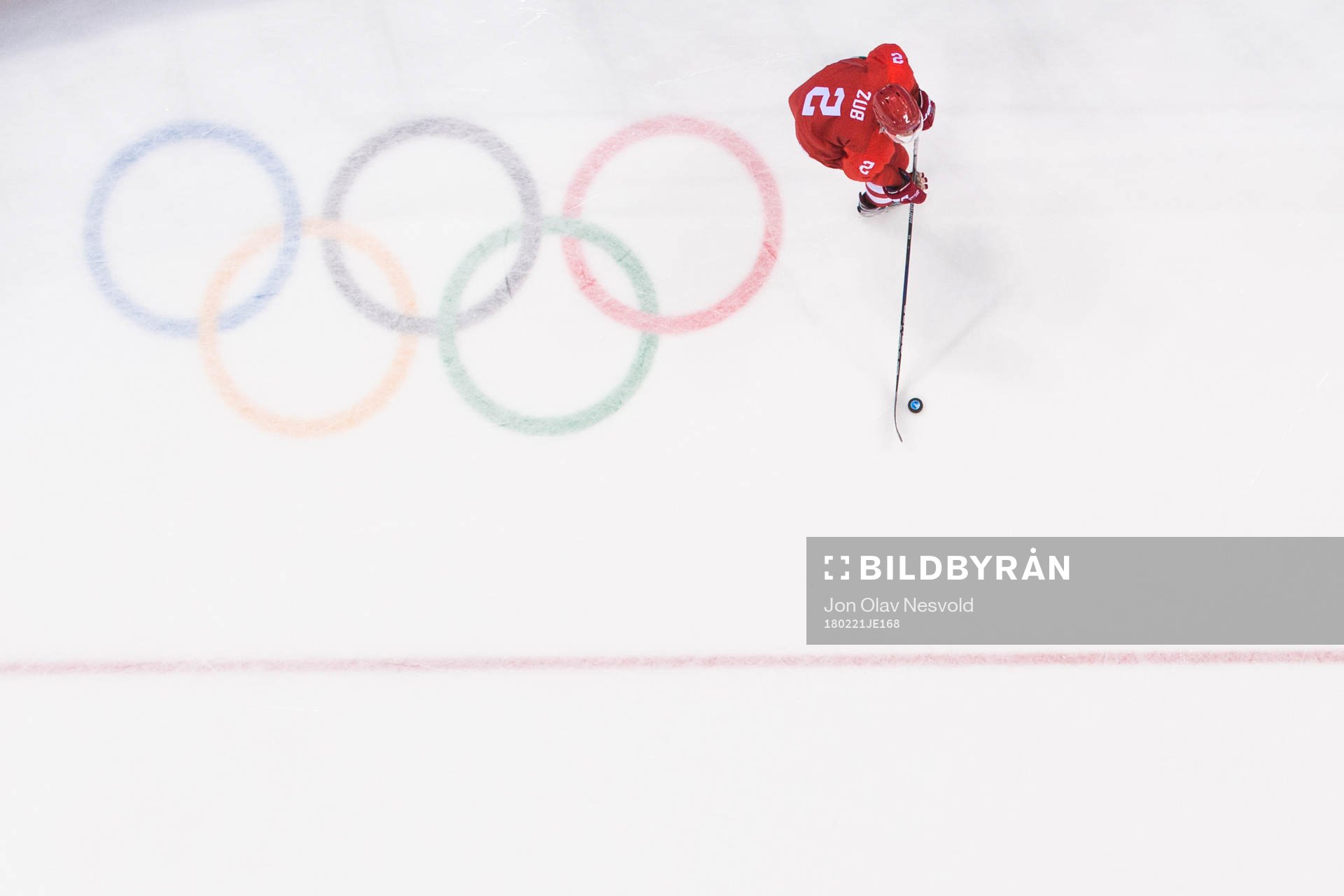 Artyom Zub of the OAR in the Men's Ice Hockey Quarterfinal