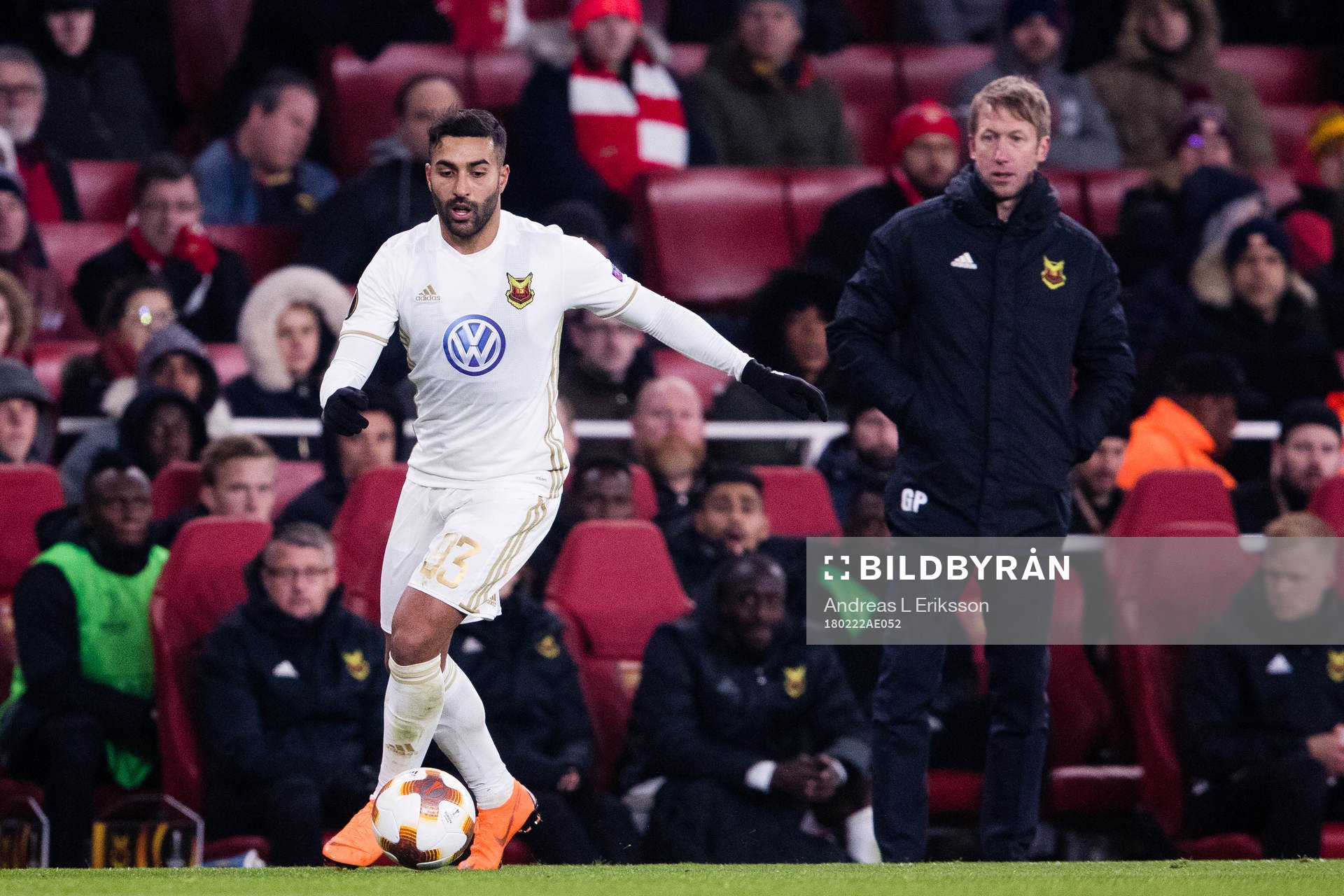 Östersunds Saman Ghoddos och tränare Graham Potter
