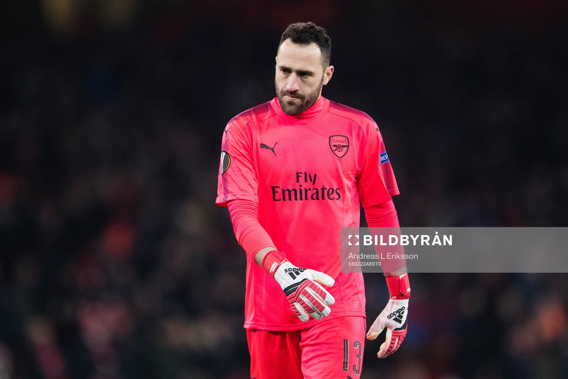 Arsenals målvakt David Ospina deppar