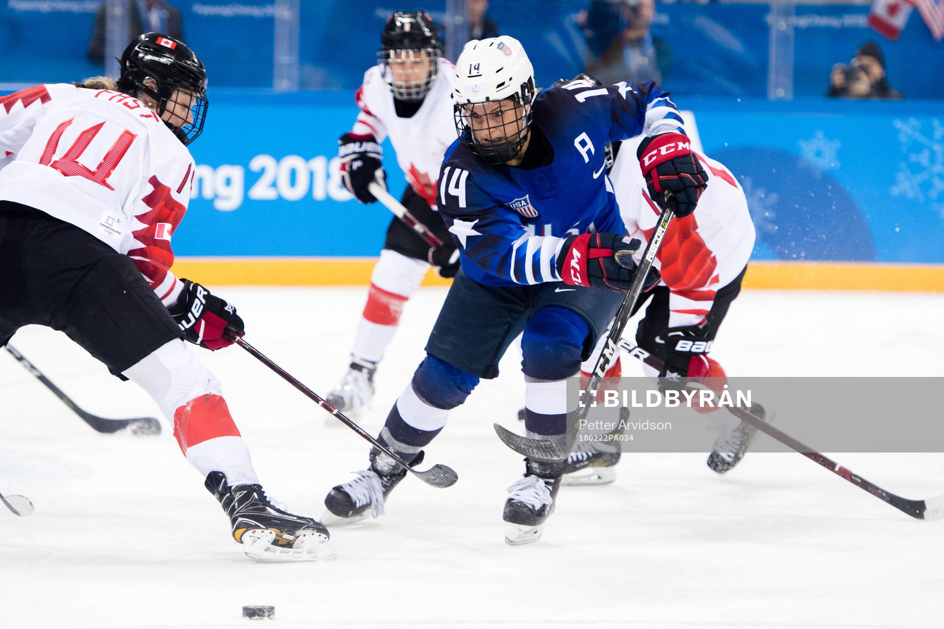 Renata Fast of Canada and Brianna Decker of USA